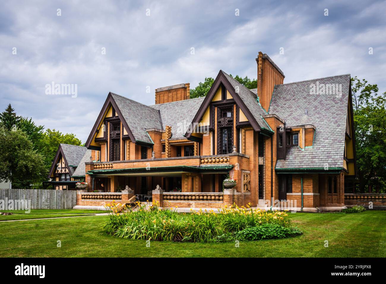 Chicago, Illinois USA - 21 luglio 2017: Moore House, nota anche come Moore-Dugal Residence, è una casa progettata da Frank Lloyd Wright nel Tudor Revival Foto Stock