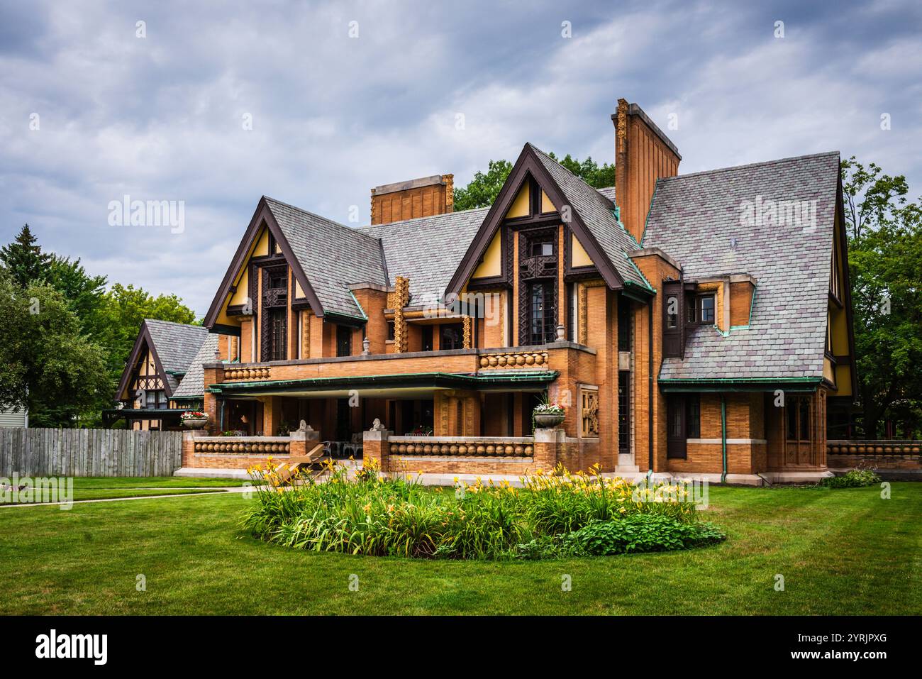 Chicago, Illinois USA - 21 luglio 2017: Moore House, nota anche come Moore-Dugal Residence, è una casa progettata da Frank Lloyd Wright nel Tudor Revival Foto Stock
