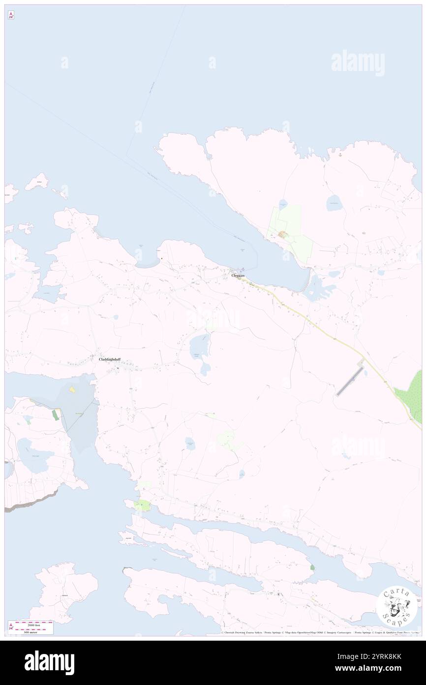 Cleggan, Contea di Galway, IE, Irlanda, Connacht, N 53 32' 59'', S 10 7' 0'', MAP, Cartascapes Map pubblicata nel 2024. Esplora Cartascapes, una mappa che rivela i diversi paesaggi, culture ed ecosistemi della Terra. Viaggia attraverso il tempo e lo spazio, scoprendo l'interconnessione del passato, del presente e del futuro del nostro pianeta. Foto Stock