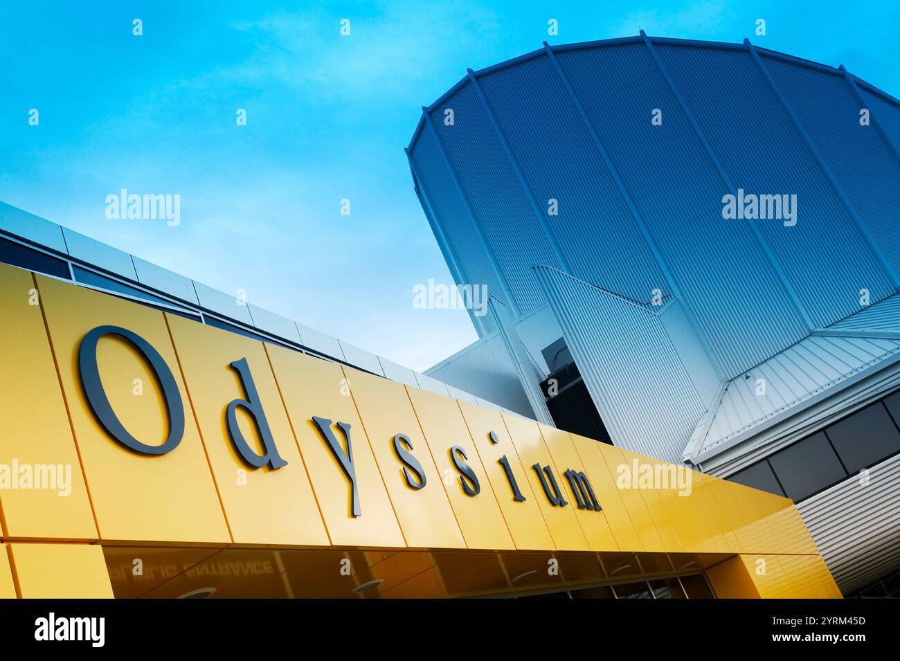 Vista esterna del centro scientifico Odyssium. Edmonton. Alberta, Canada Foto Stock