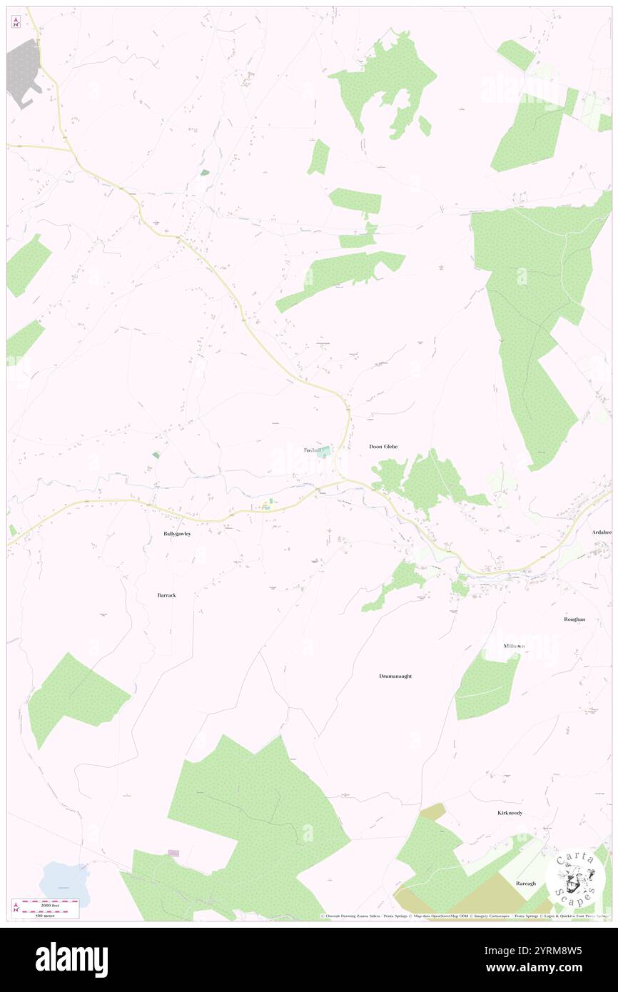 Fox Hall, County Donegal, IE, Irlanda, Ulster, N 54 56' 23'', S 7 50' 30'', mappa, Cartascapes Map pubblicata nel 2024. Esplora Cartascapes, una mappa che rivela i diversi paesaggi, culture ed ecosistemi della Terra. Viaggia attraverso il tempo e lo spazio, scoprendo l'interconnessione del passato, del presente e del futuro del nostro pianeta. Foto Stock