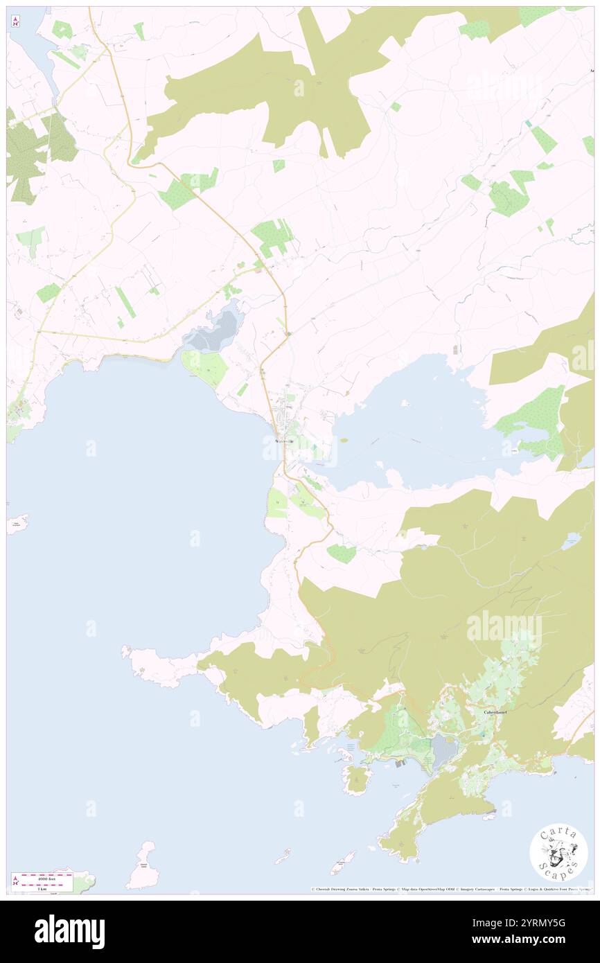 Waterville, Limerick City and County Council, IE, Ireland, Munster, N 52 31' 59'', S 9 1' 42'', MAP, Cartascapes Map pubblicata nel 2024. Esplora Cartascapes, una mappa che rivela i diversi paesaggi, culture ed ecosistemi della Terra. Viaggia attraverso il tempo e lo spazio, scoprendo l'interconnessione del passato, del presente e del futuro del nostro pianeta. Foto Stock