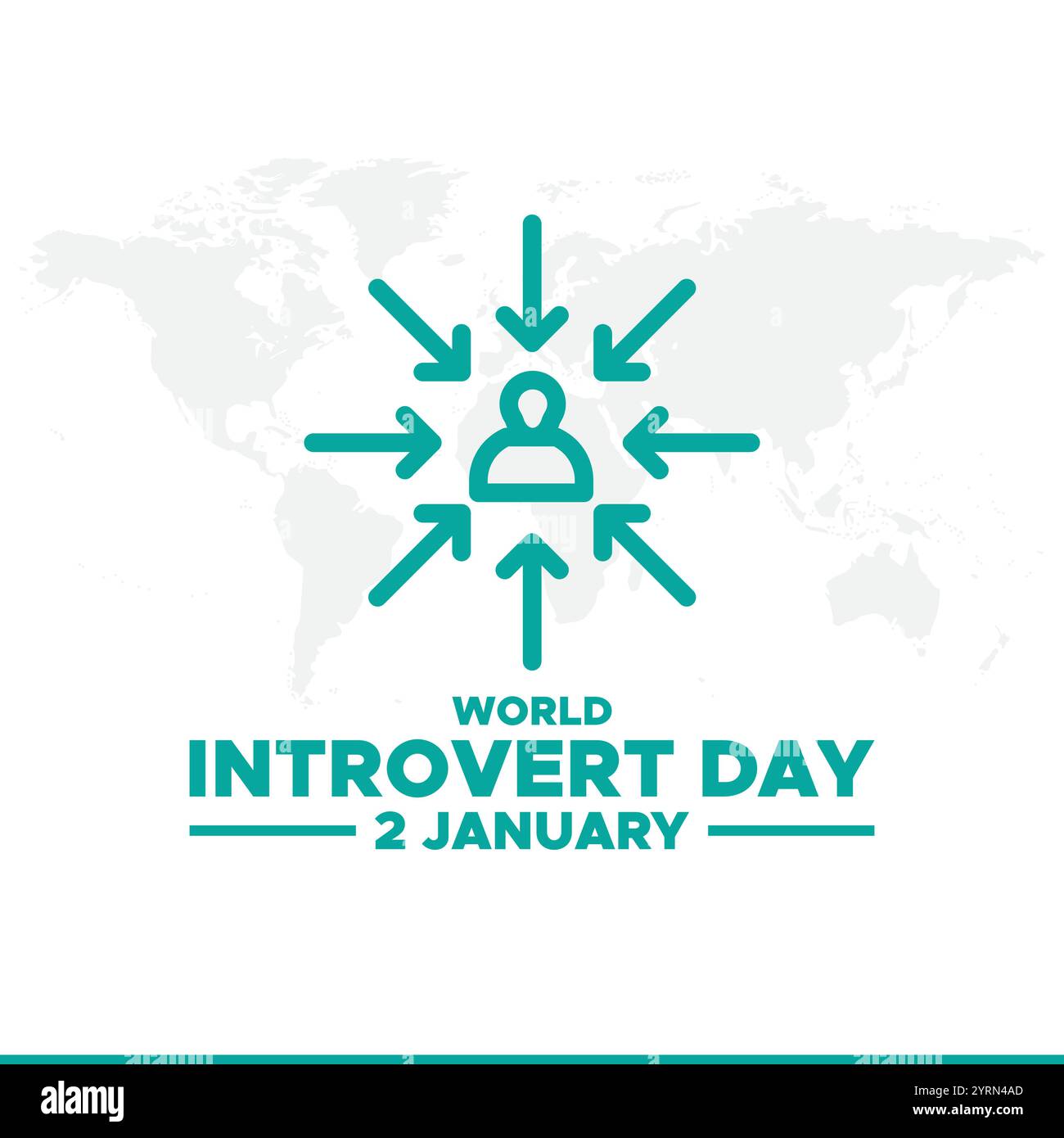 Giornata mondiale dell'introverso. Persone, casa e cuore. Ideale per cartoline, banner, poster, social media e altro ancora. Sfondo bianco. Illustrazione Vettoriale