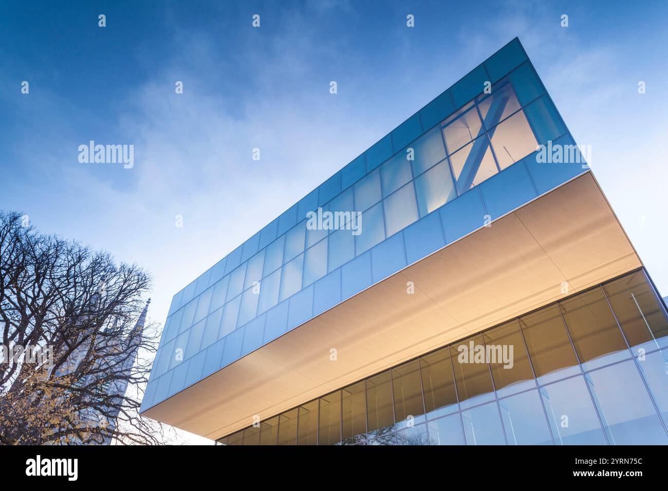 Canada, Quebec, Quebec City, Musee National des Beaux-Arts du Quebec, MNBAQ, pavillon Pierre-Lassonde, 2016, esterno, alba. Foto Stock