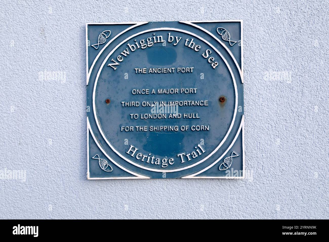 Newbiggin by the Sea Heritage Trail a Newbiggin-by-the-Sea, Northumberland, Inghilterra. Foto Stock