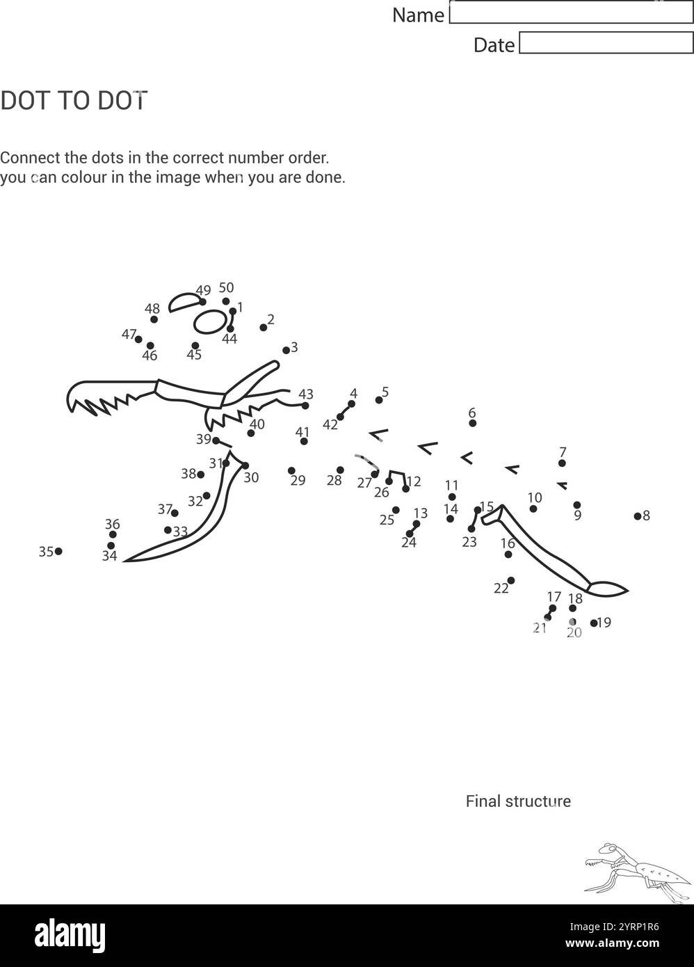 Pagina di attività da punto a punto stampabile Illustrazione Vettoriale