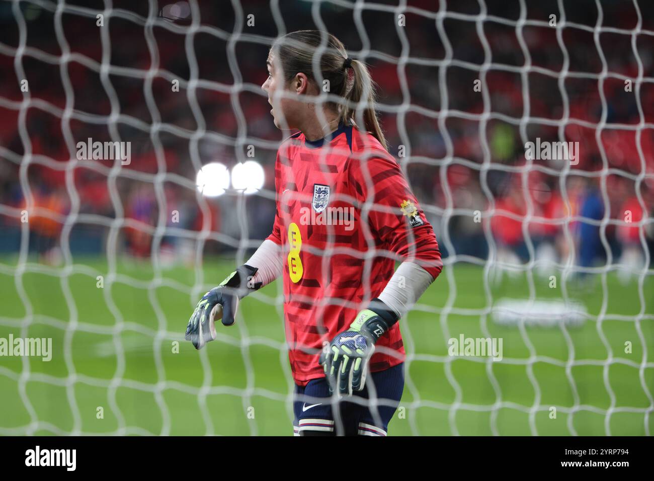 Mary Earps England V USA Wembley Stadium London Lionesses England, squadra di calcio femminile 30 novembre 2024 Foto Stock