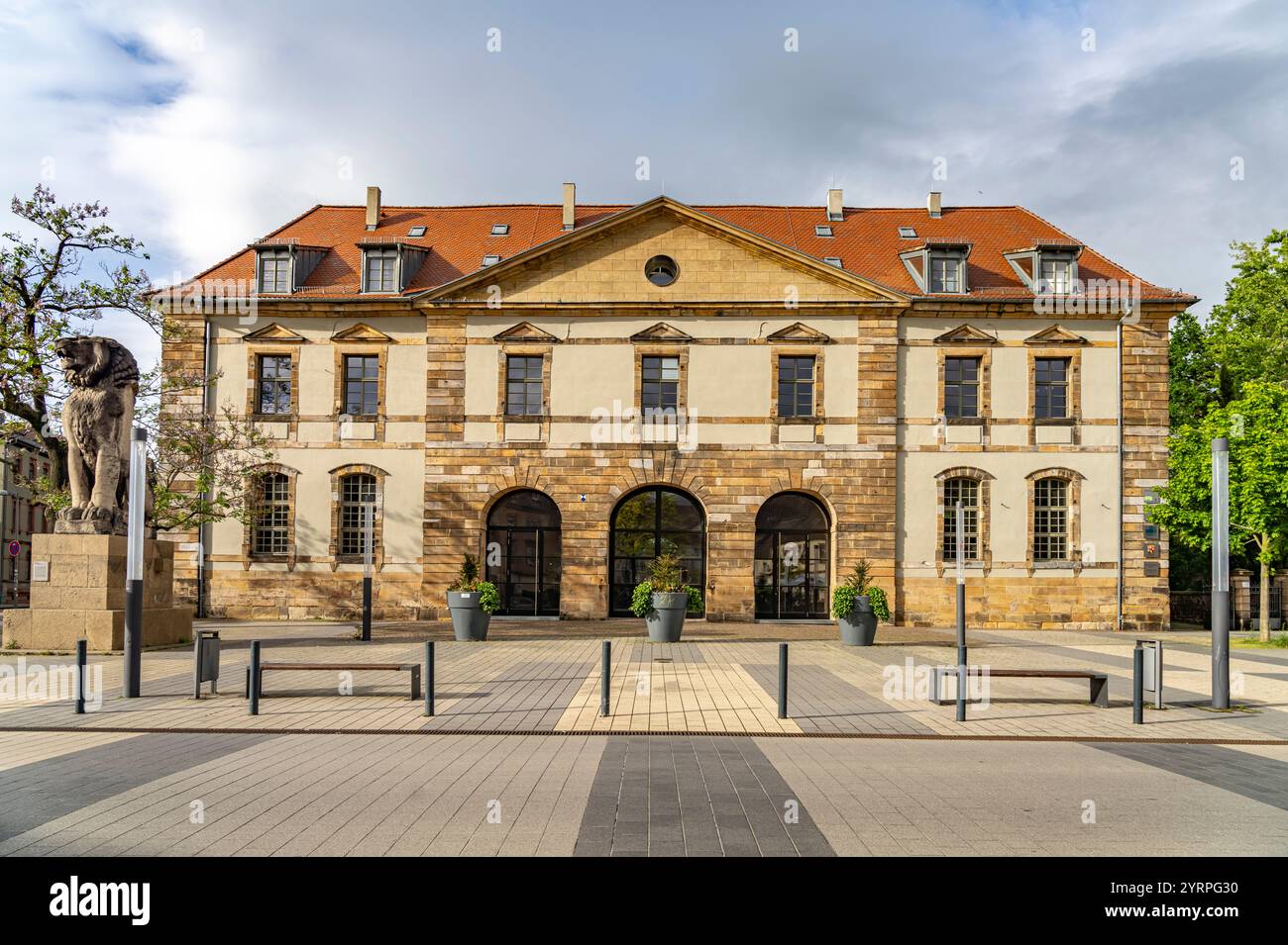 La porta tedesca a Untertorplatz a Landau in der Pfalz, Renania-Palatinato, Germania Foto Stock