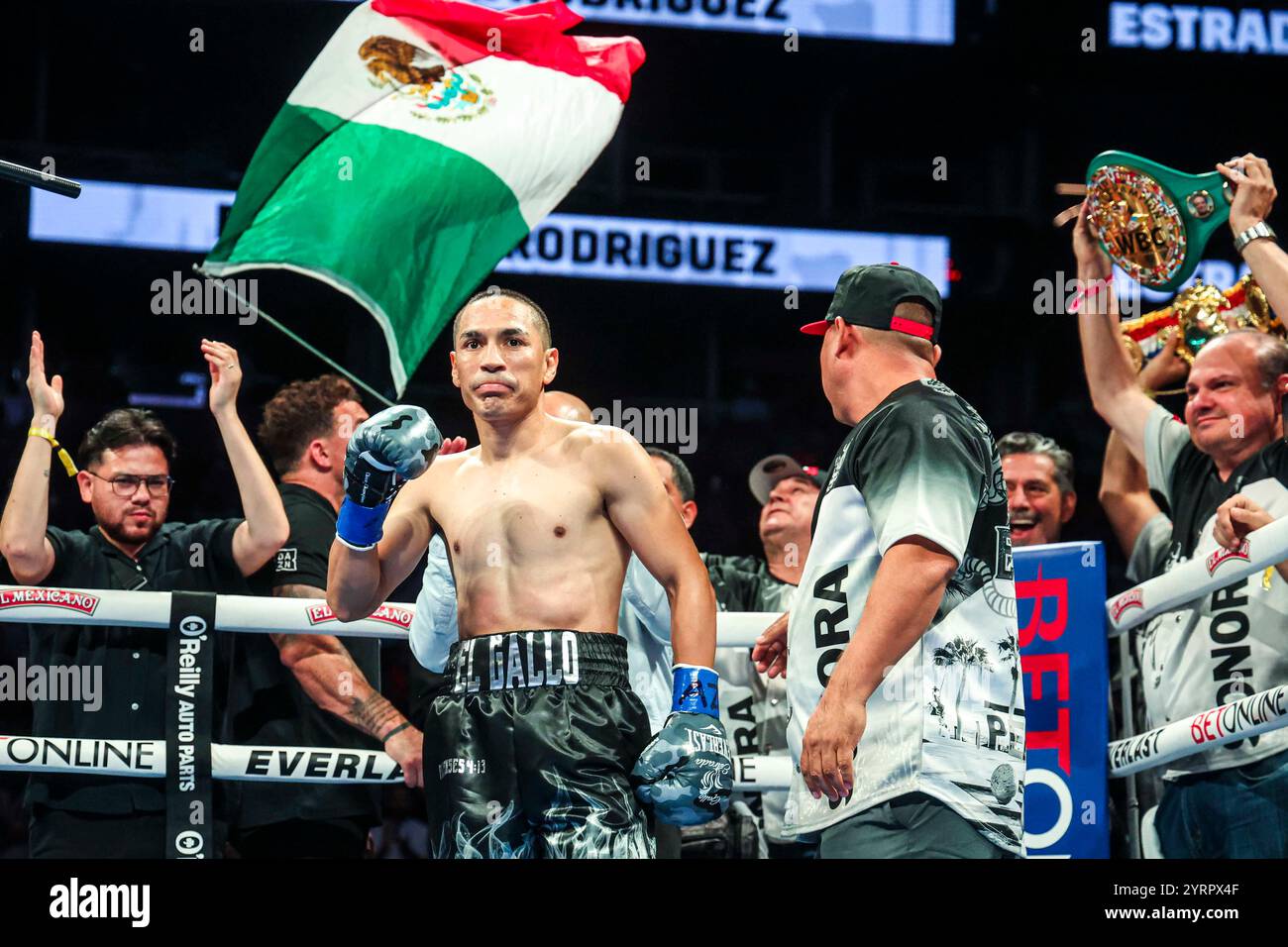 PHOENIX, ARIZONA - GIUGNO 29: Juan Francisco El 'Gallo' Estrada Estrada e Jesse 'Bam' Rodríguez combattono durante la loro lotta per i titoli dei pesi mosca superWBC e Ring Magazine di Estrada al Footprint Center davanti al "Gallo" Estrada e Jesse 'Bam' Rodríguez il 29 giugno 2023 a Phoenix, Arizona. Phoenix, Arizona (foto di Luis Gutierrez/foto Norte) Foto Stock