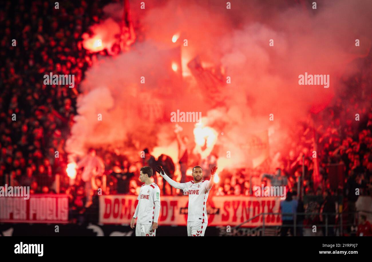 Colonia, Germania. 4 dicembre 2024. Linton Maina (Köln) 1. FC Köln - Hertha BSC Berlin 04.12.2024 Copyright (nur für journalistische Zwecke) di : Mor Foto Stock