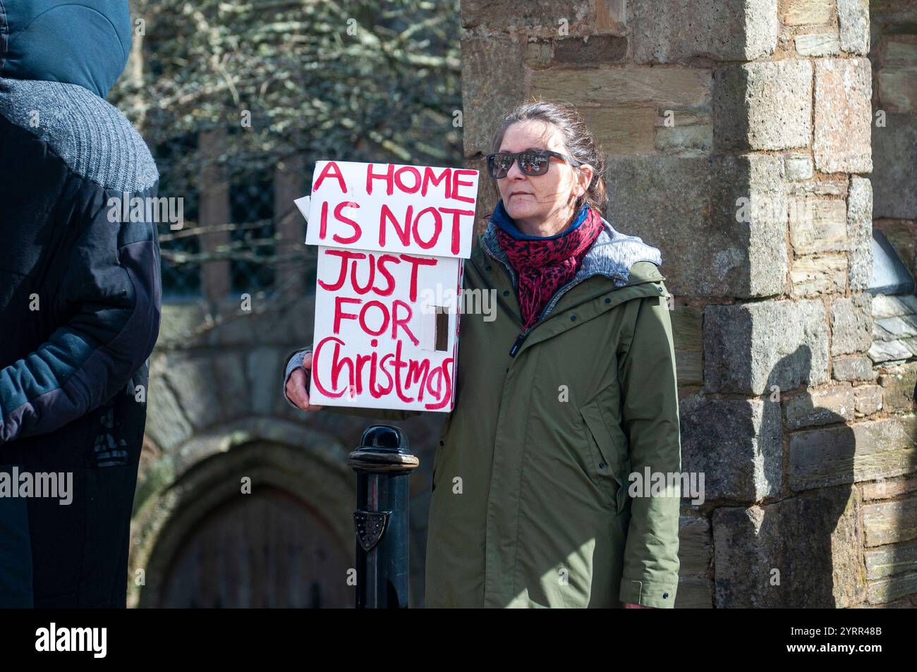 Protesta anti Second Home a St Agnes, Cornovaglia. Foto Stock