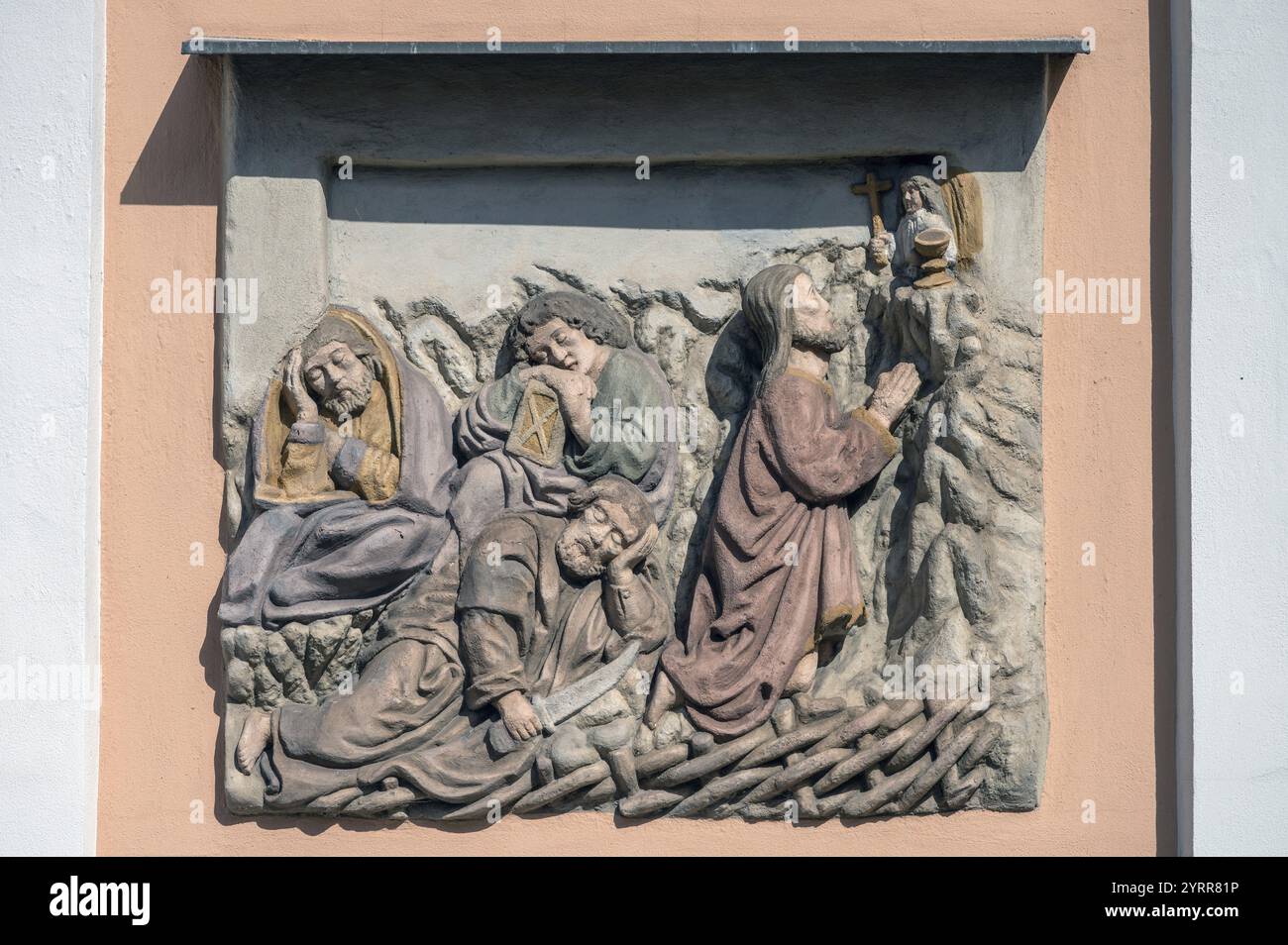 Sollievo, Cristo sul Monte degli Ulivi nella Chiesa dell'assunzione della Vergine Maria, Allersberg, Franconia media, Baviera, Germania, Europa Foto Stock