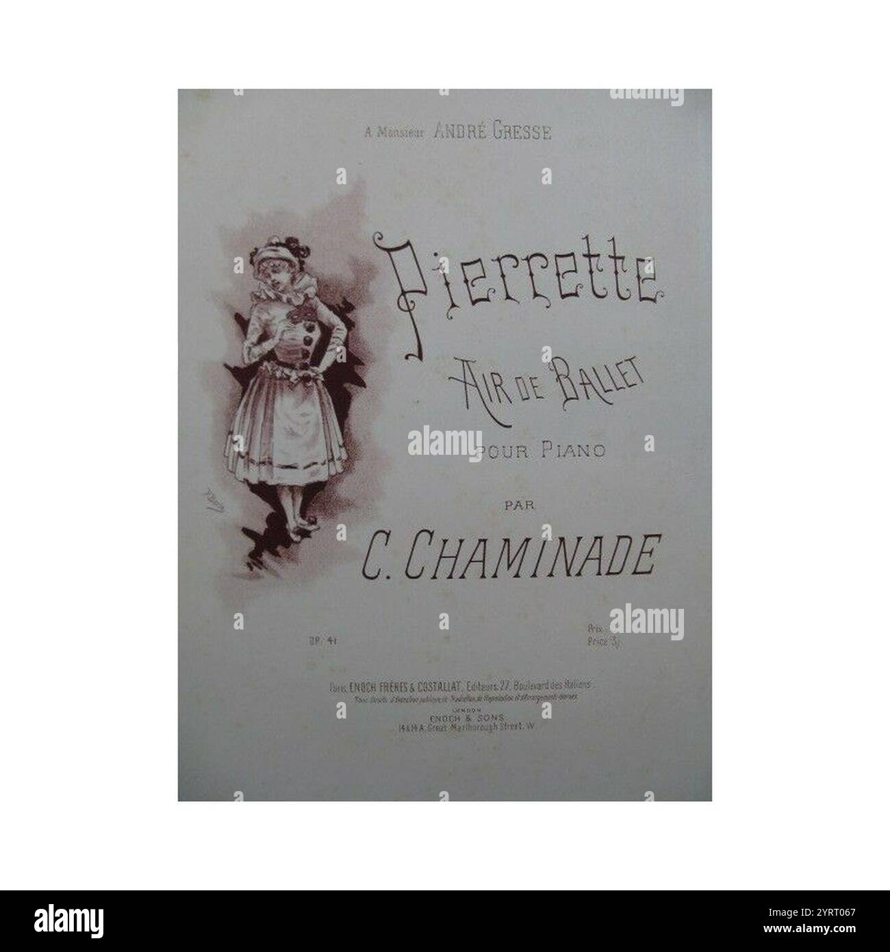 Chaminade-Cecile-Pierrette-Air-of-Ballet-piano-1889. Foto Stock