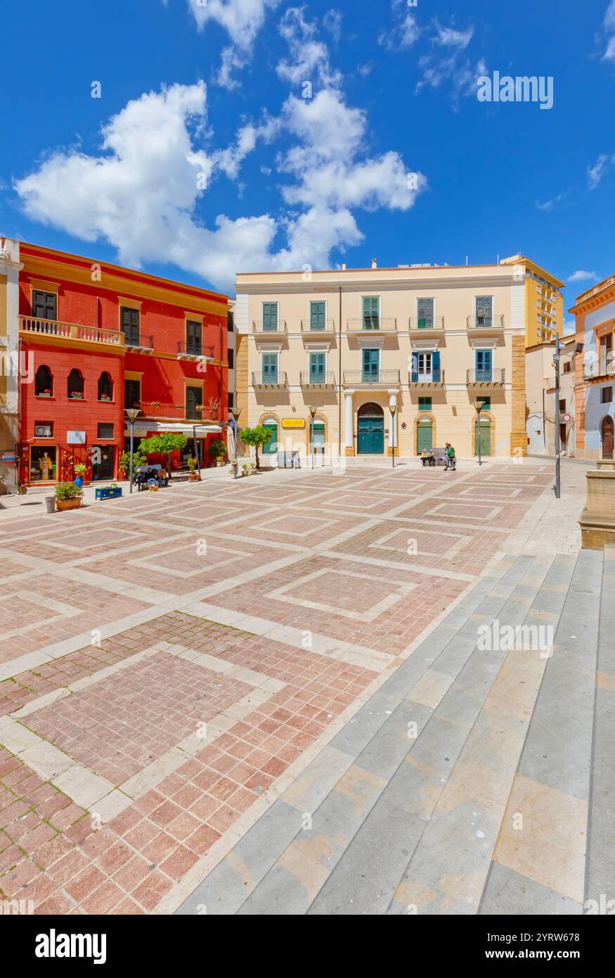 Piazza Duomo, Sciacca, Agrigento, Sicilia, Italia Foto Stock