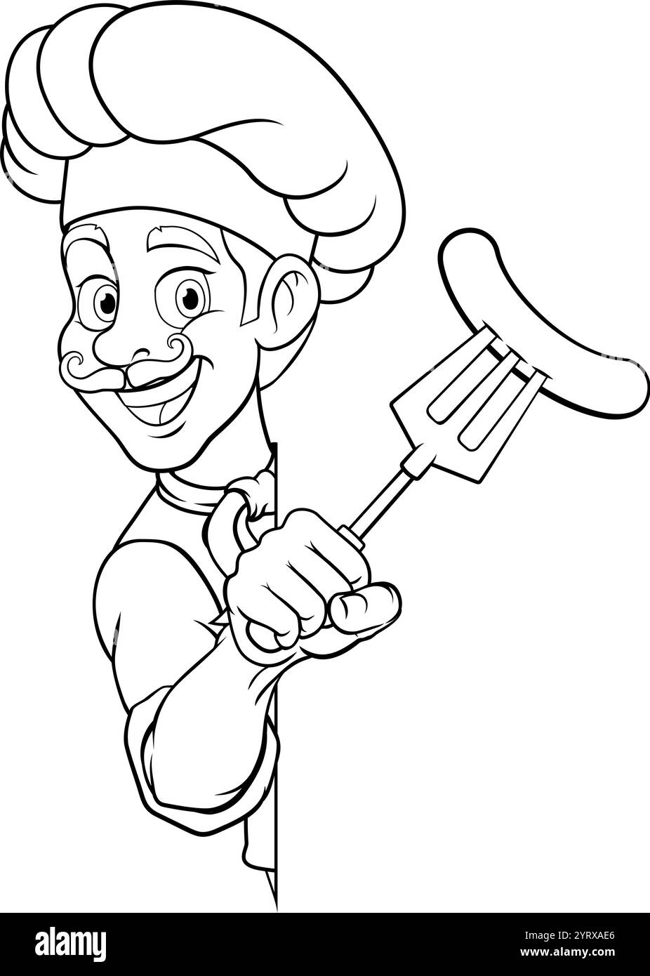 Nuovo chef 2024 A13 BW-110 Illustrazione Vettoriale