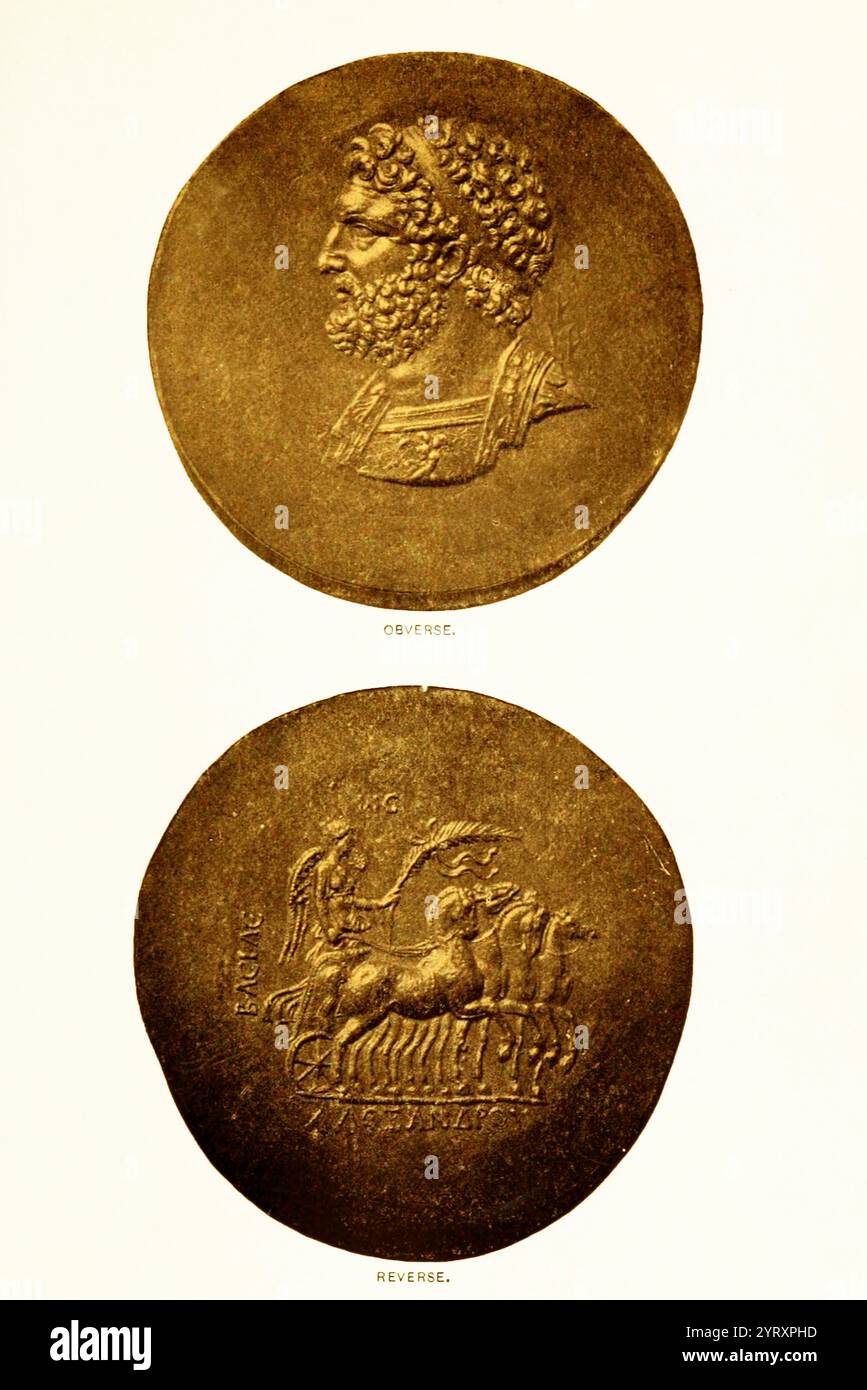 Filippo II di Macedonia (382 a.C. 336 a.C. ) re (basileus) di Macedonia dal 359 a.C. fino alla sua morte nel 336 a.C. Fu membro della dinastia Argead, fondatori dell'antico regno, e padre di Alessandro Magno. Filippo II 359 336 a C . Medaglione d'oro di Tarso Foto Stock