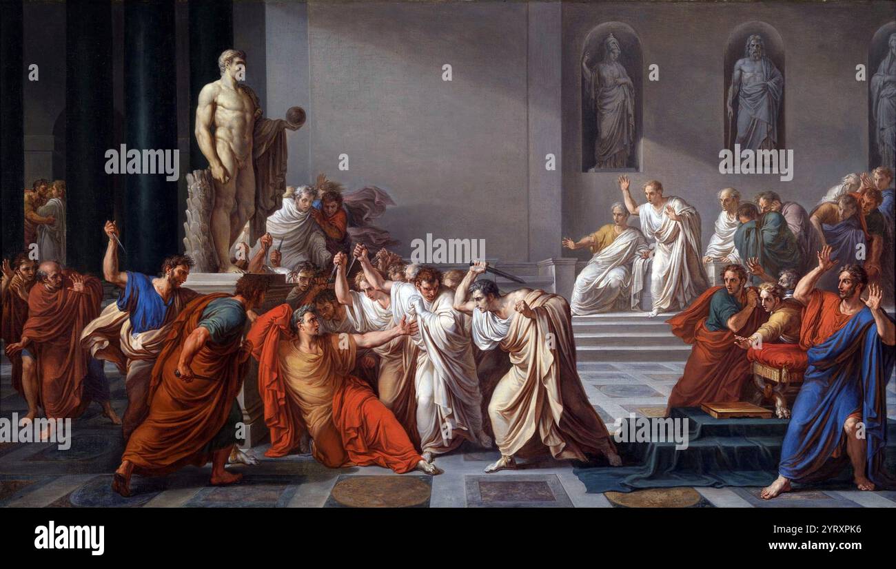 La morte di Giulio Cesare di Vincenzo Camuccini, 1806 Foto Stock