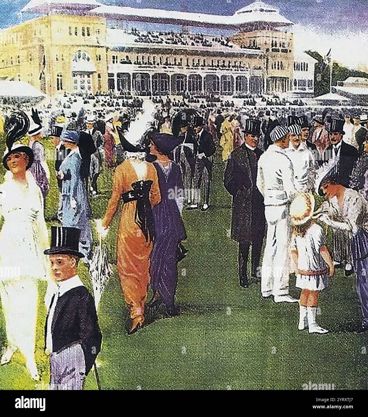 Il Lords Cricket Ground si trova tra le scuole private d'élite di Harrow ed Eton al Lords Cricket Ground. anni '1900 Foto Stock