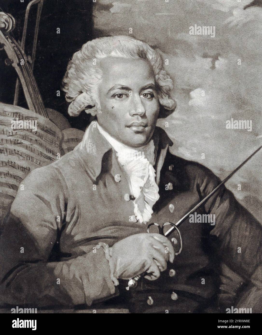 Chevalier de Saint-Georges (1745-1799) è stato uno dei primi musicisti di origine africana nel mondo della musica classica europea. Foto Stock