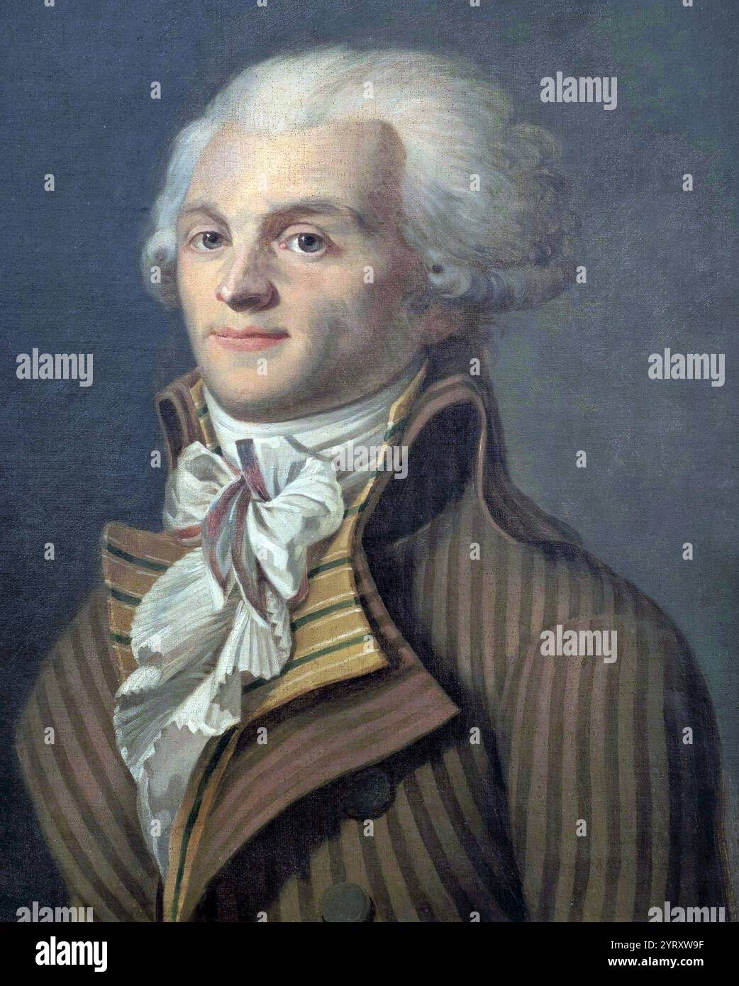 Ritratto di Maximilien de Robespierre (1758-1794) politico della Rivoluzione francese. Foto Stock