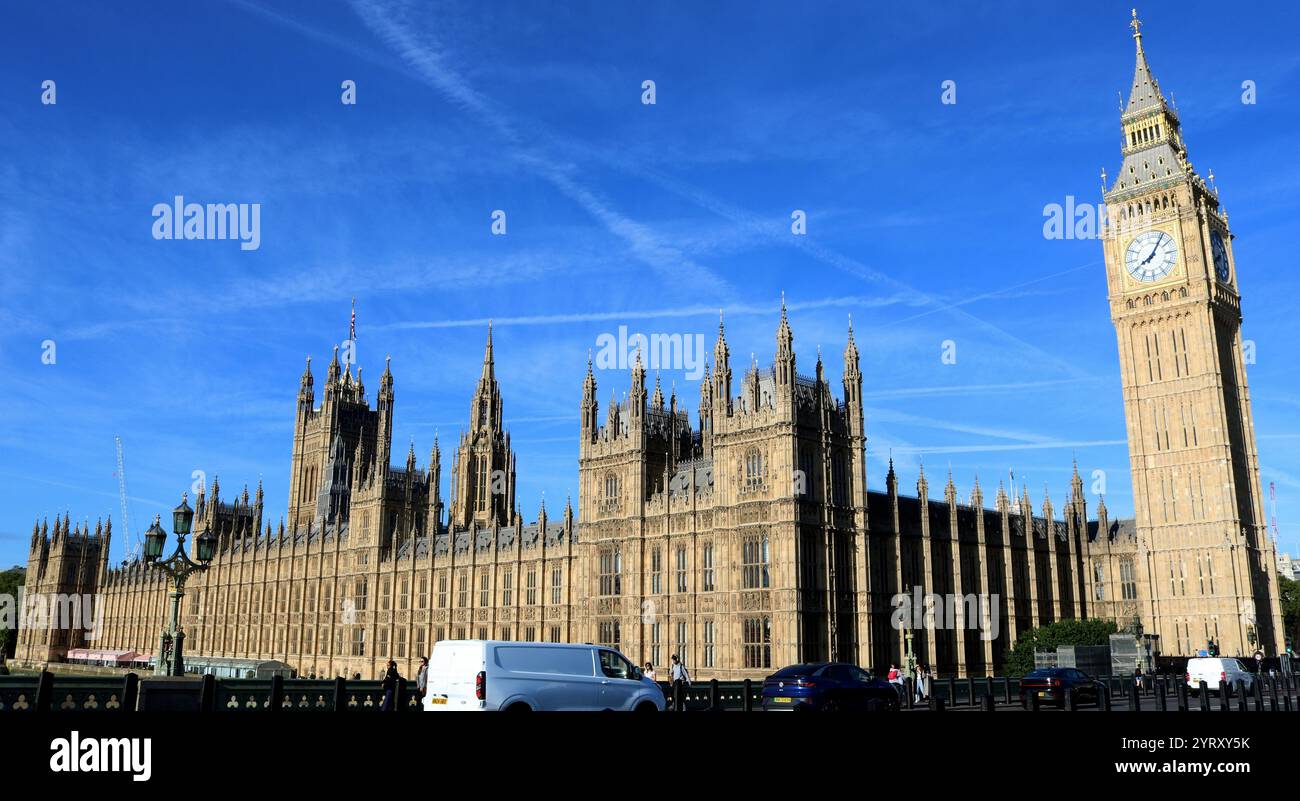 British Houses of Parliament, Londra. 2024 Foto Stock