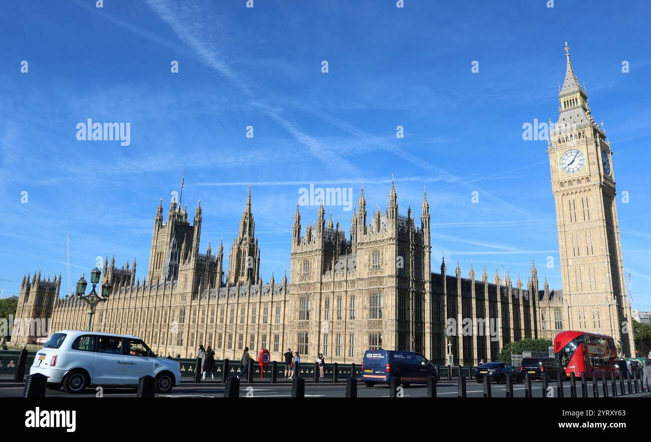 British Houses of Parliament, Londra. 2024 Foto Stock
