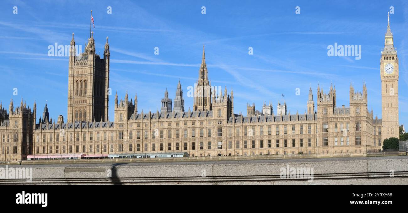 British Houses of Parliament, Londra. 2024 Foto Stock