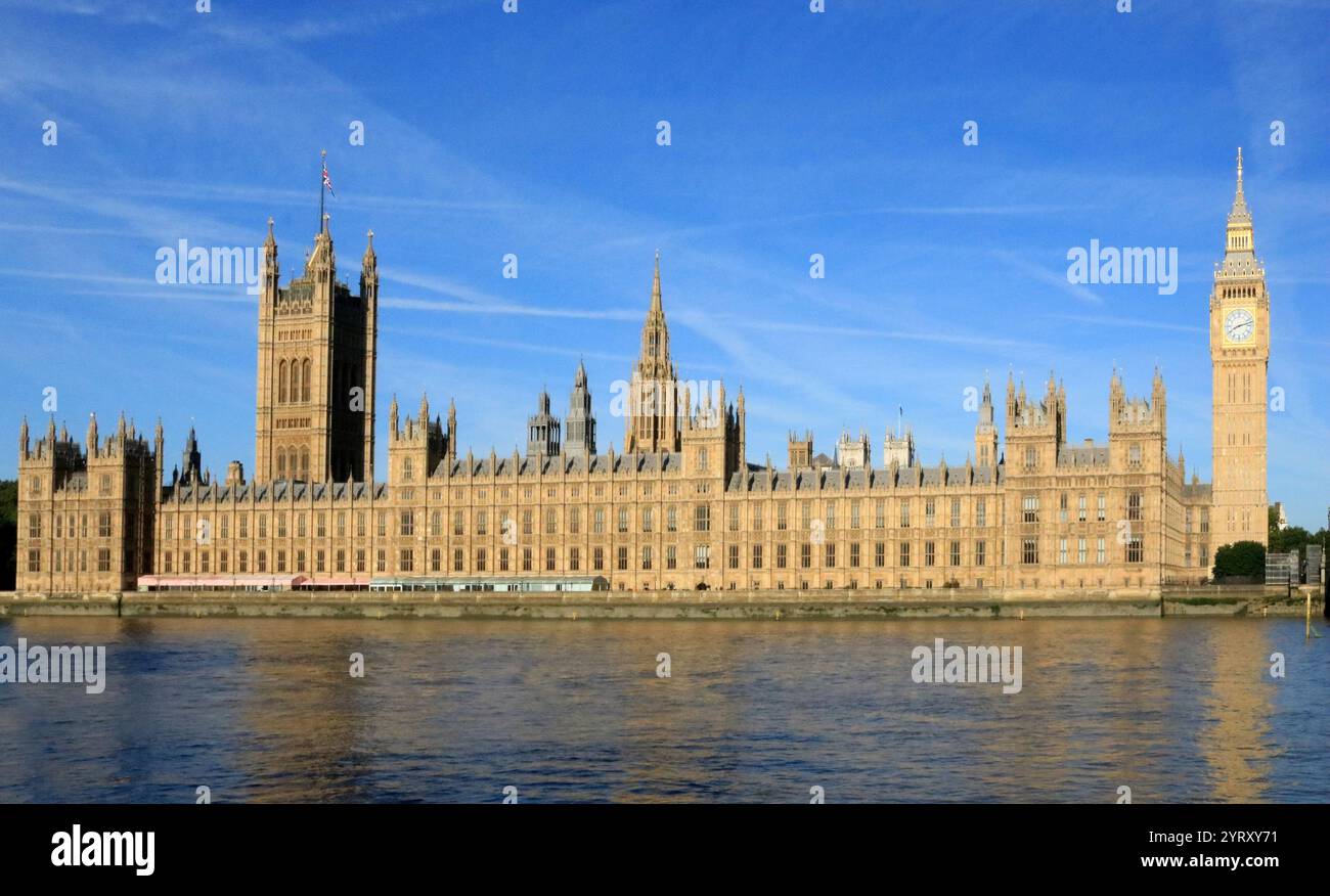 British Houses of Parliament, Londra. 2024 Foto Stock