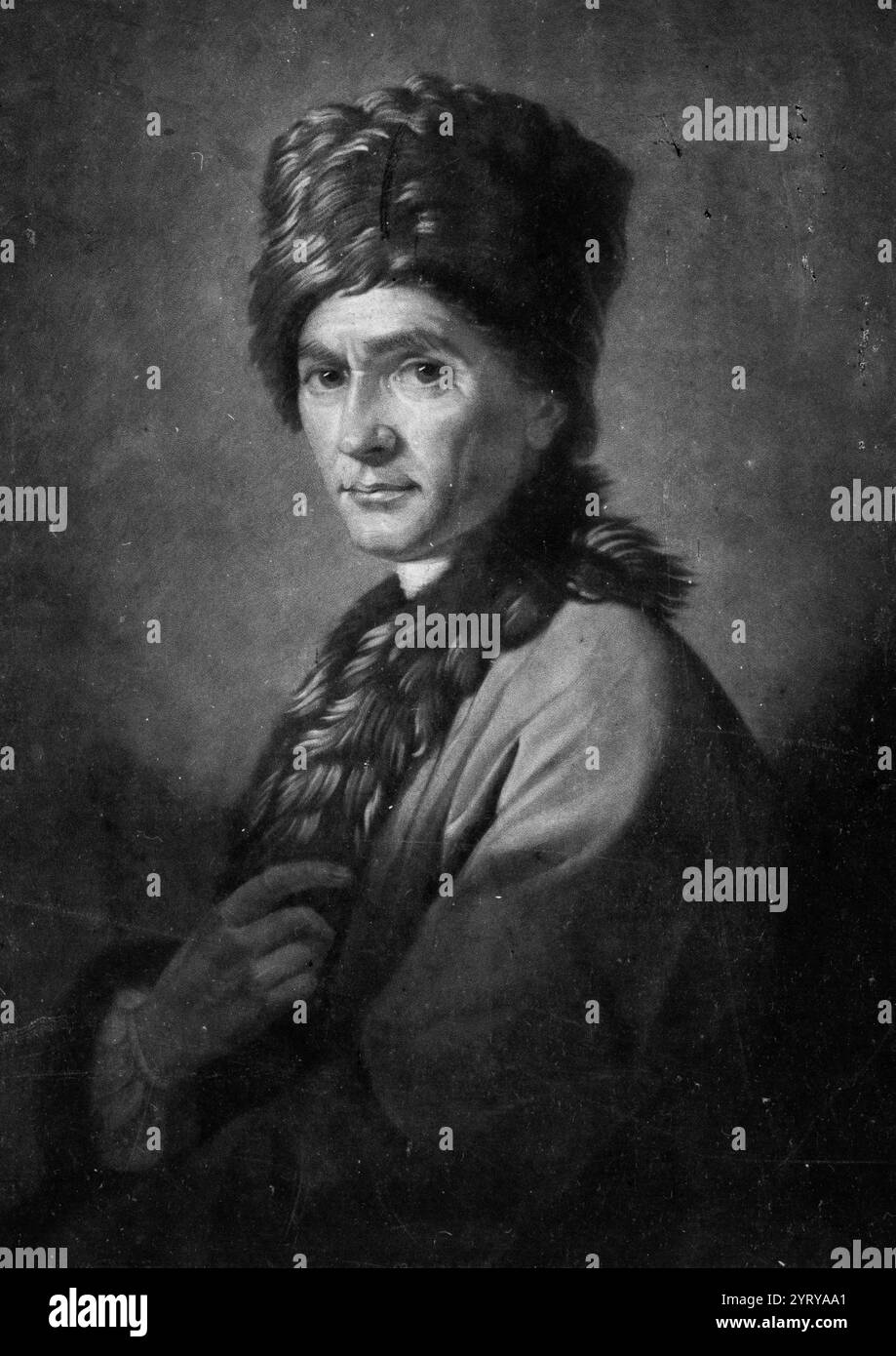 Jean-Jacques Rousseau, mezza lunghezza ritratto, di David Martin, (1737-1797), incisore incisione 1766. Jean-Jacques Rousseau (1712 - 1778), filosofo, scrittore e compositore svizzero. Nato a Ginevra, la sua filosofia politica influenzò il progresso dell'Illuminismo in tutta Europa, così come gli aspetti della Rivoluzione francese e lo sviluppo del pensiero politico ed educativo moderno. Foto Stock