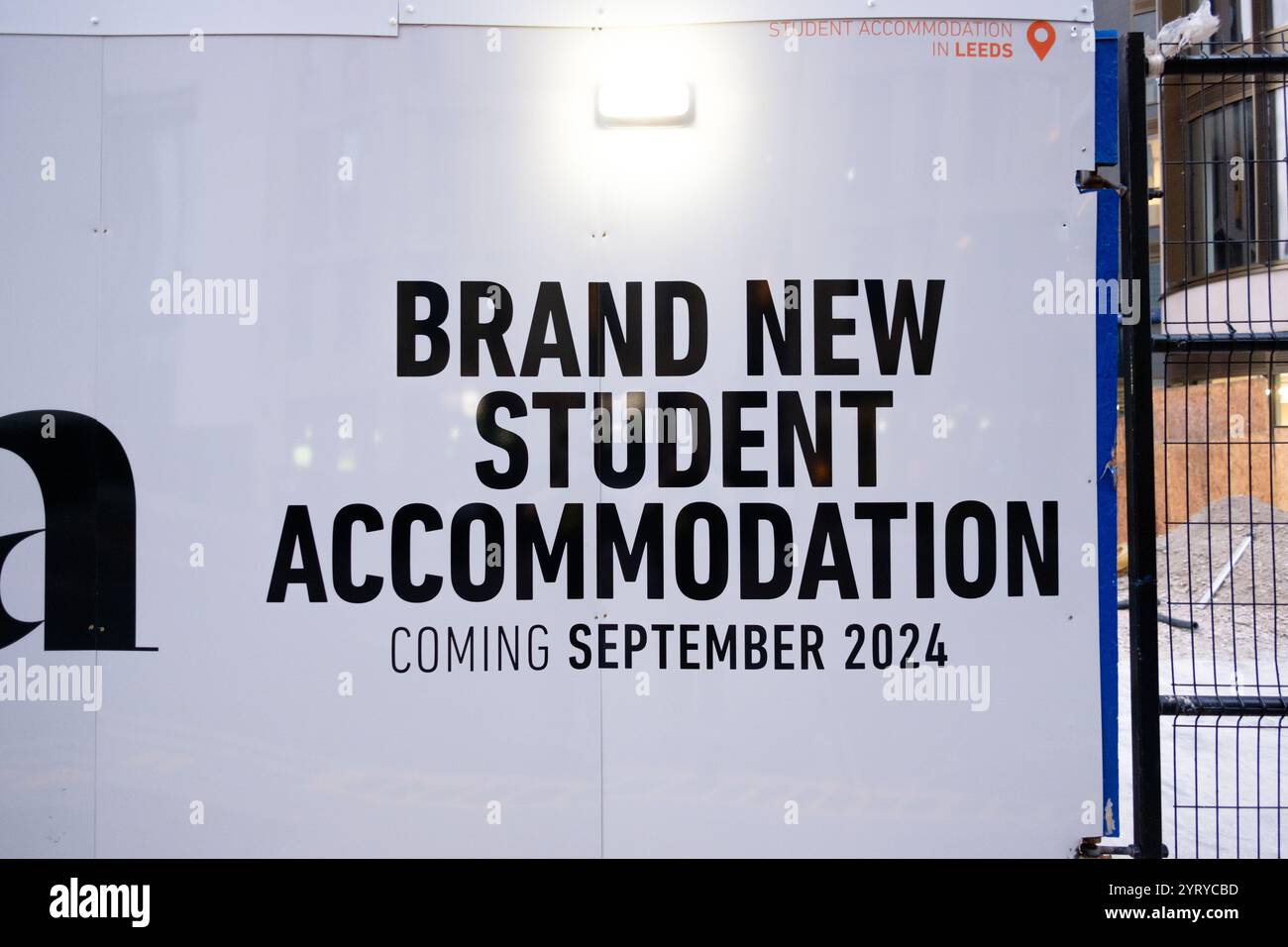 Leeds Inghilterra: 3 giugno 2024: Cantiere nuovo alloggio per studenti universitari che aprirà a Leeds nel settembre 2024 Foto Stock