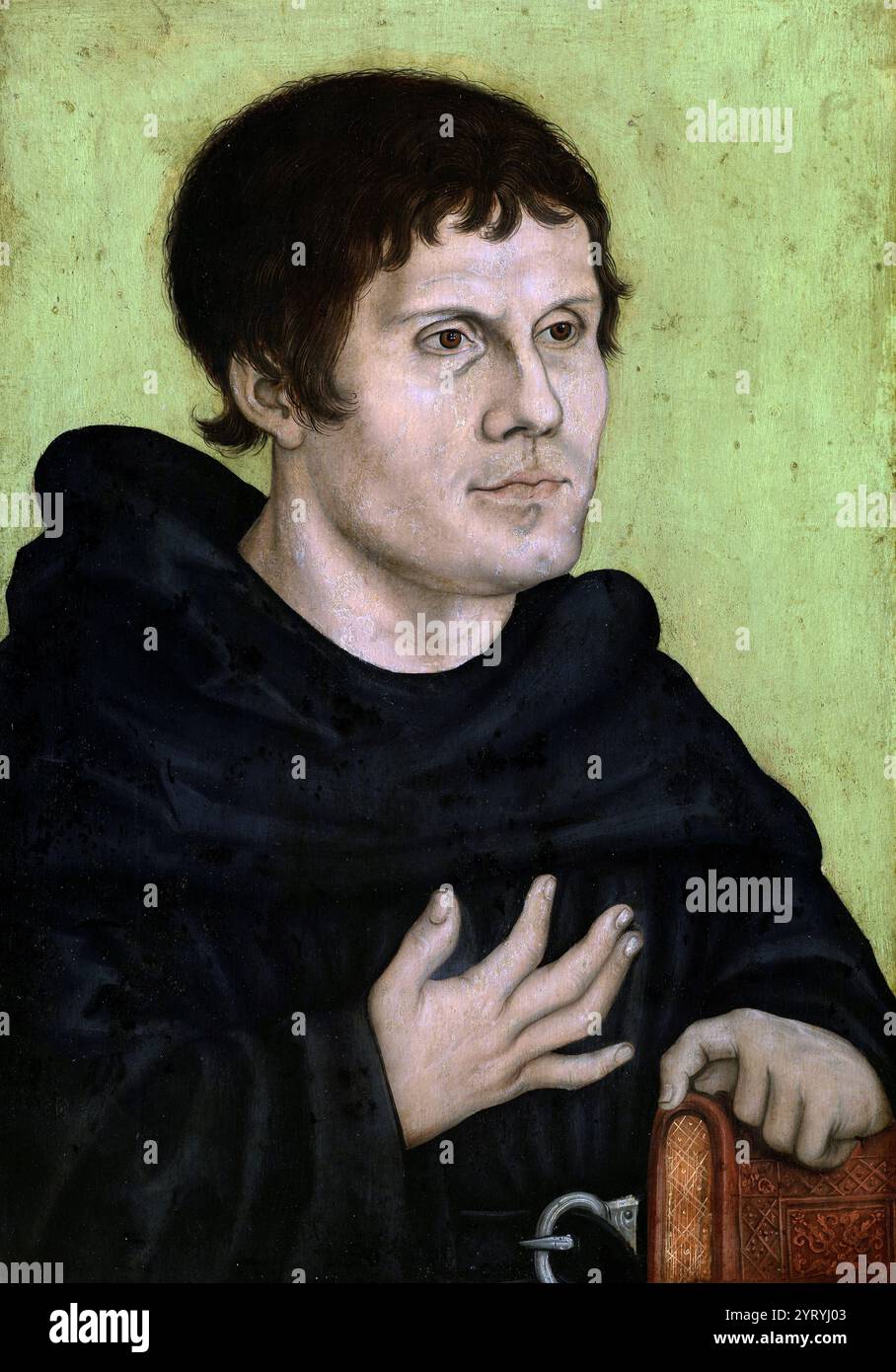 Ritratto di Martin Lutero come un monaco agostiniano di Lucas Cranach il Vecchio e laboratorio (1472?1553) Foto Stock