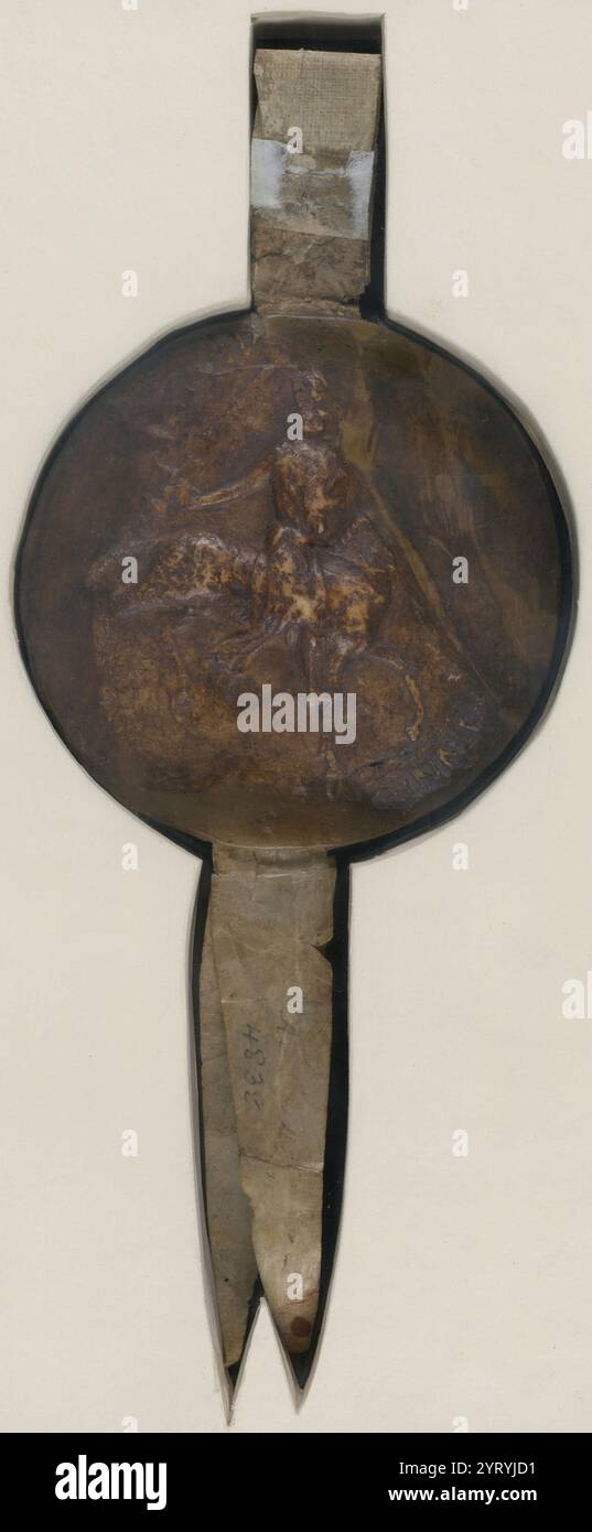 Gran sigillo di re Giovanni i d'Inghilterra (r. 1199 - 1216 d.C.) Foto Stock