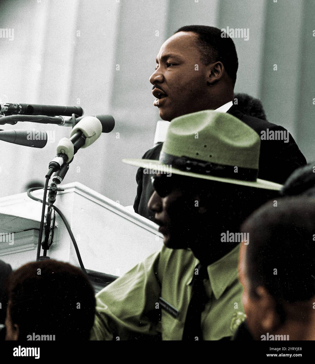 Martin Luther King Jr. (1929-1968) era un americano ministro battista, attivista, umanitario e leader nell'afro-americano di movimento per i diritti civili. Foto Stock