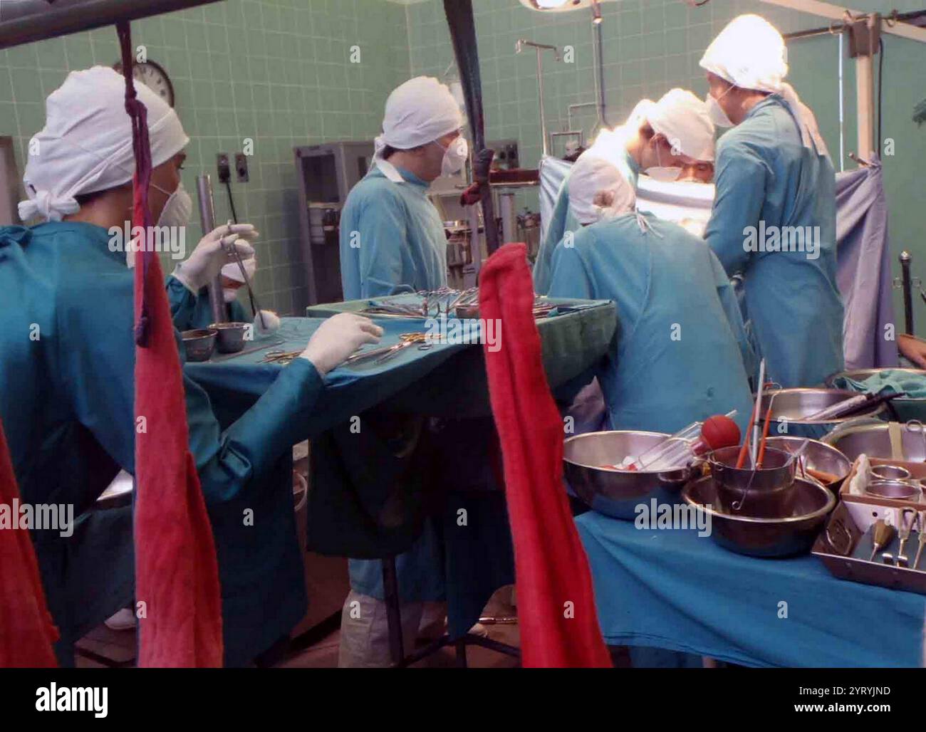 Chirurgia laser: Chirurgo oftalmologia presso il National Naval Medical Centre Bethesda Foto Stock