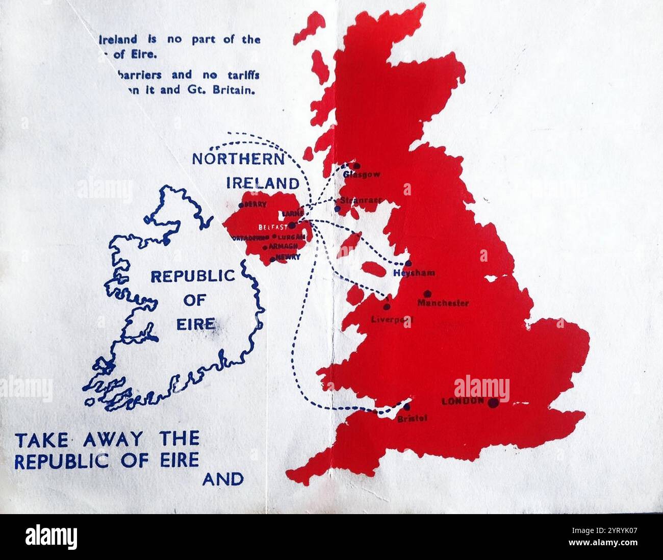 United Ulster Unionist Council Loyalist brochure, Northern Ireland 1975 Foto Stock