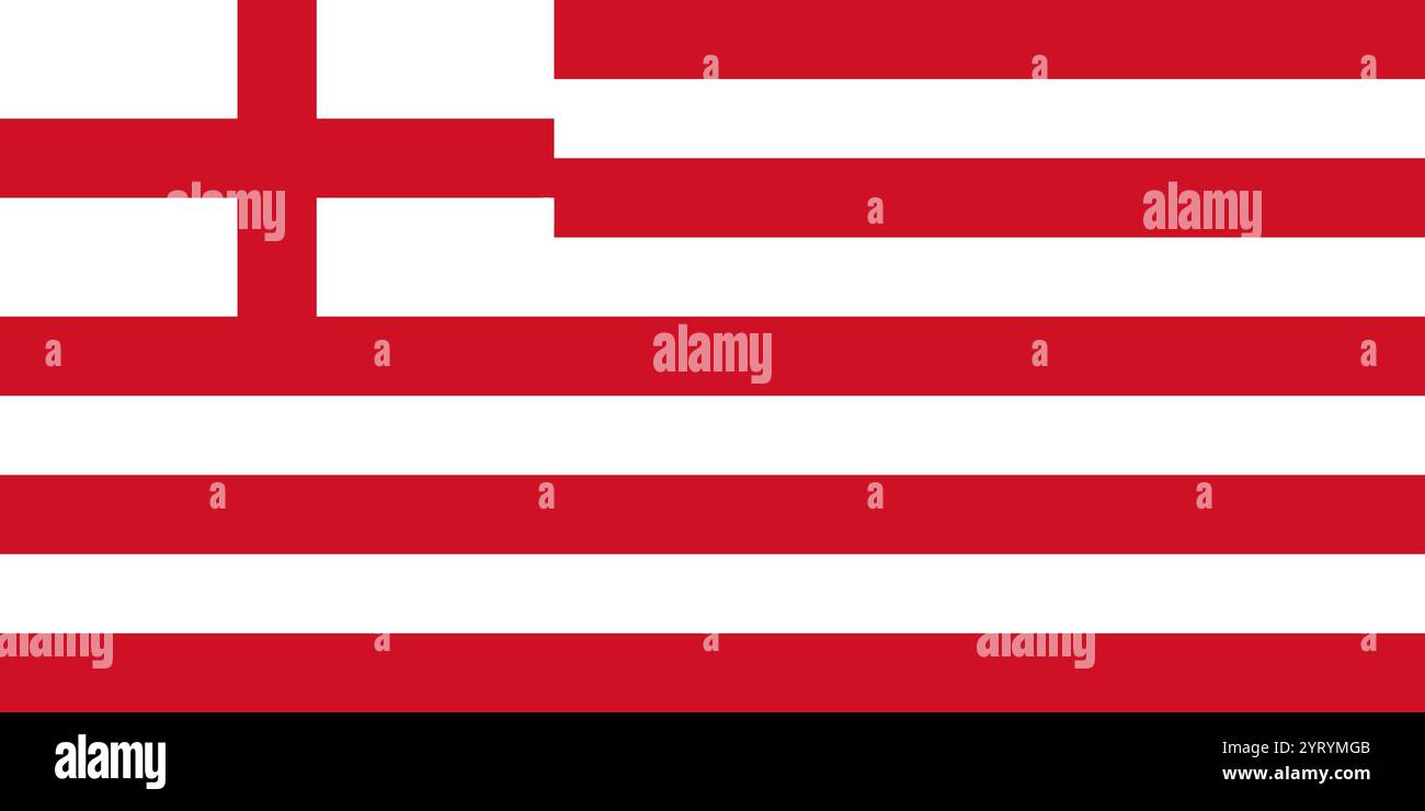 La prima bandiera dell'onorevole compagnia delle Indie Orientali. Foto Stock