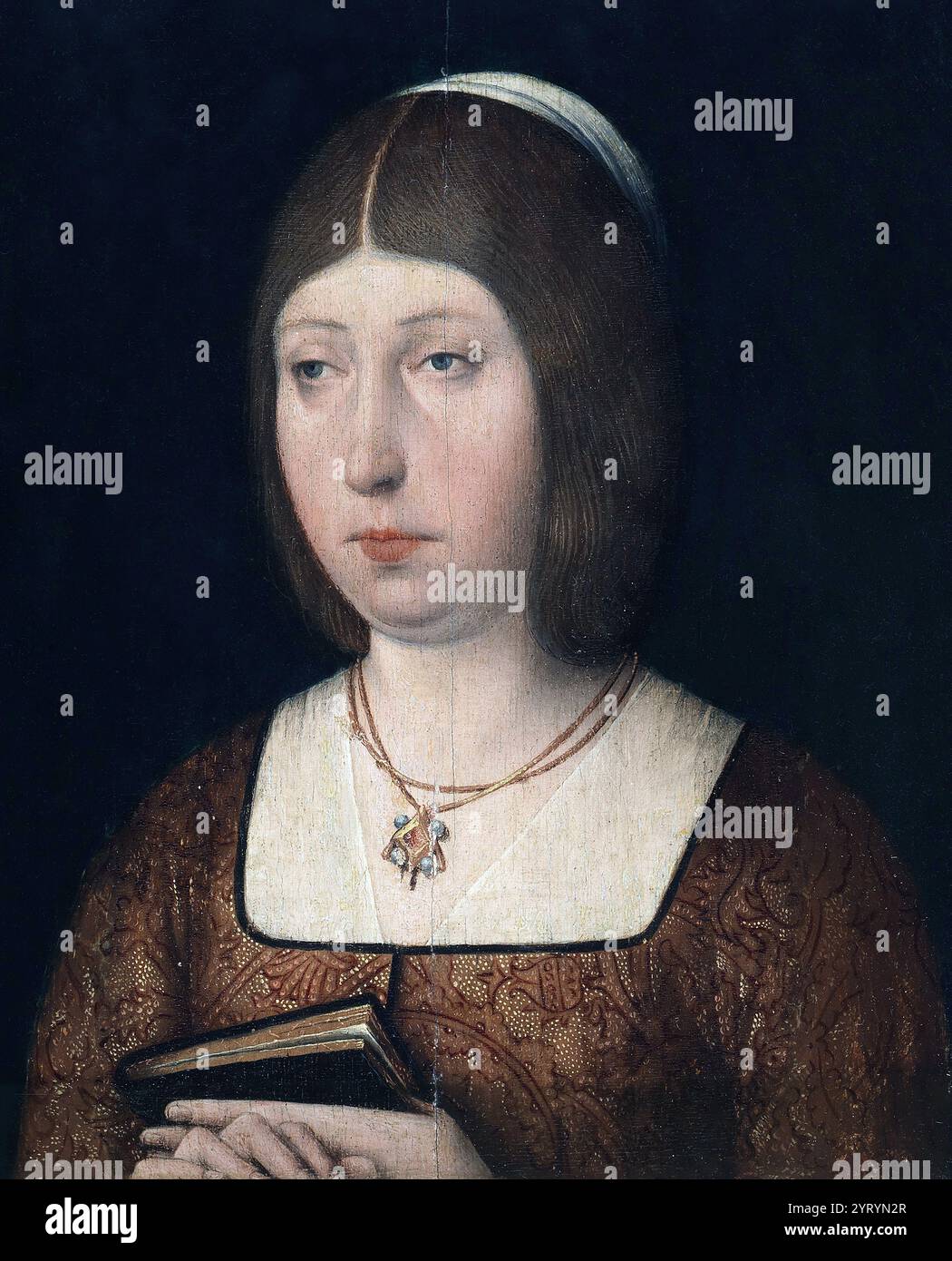 Isabella i (1451? 1504), chiamata Isabella la Cattolica, Regina di Castiglia e le?n dal 1474 fino alla sua morte nel 1504. Fu anche regina d'Aragona dal 1479 fino alla sua morte come moglie di re Ferdinando II, regnando insieme su una Spagna unificata e conosciuta come i monarchi cattolici. Foto Stock