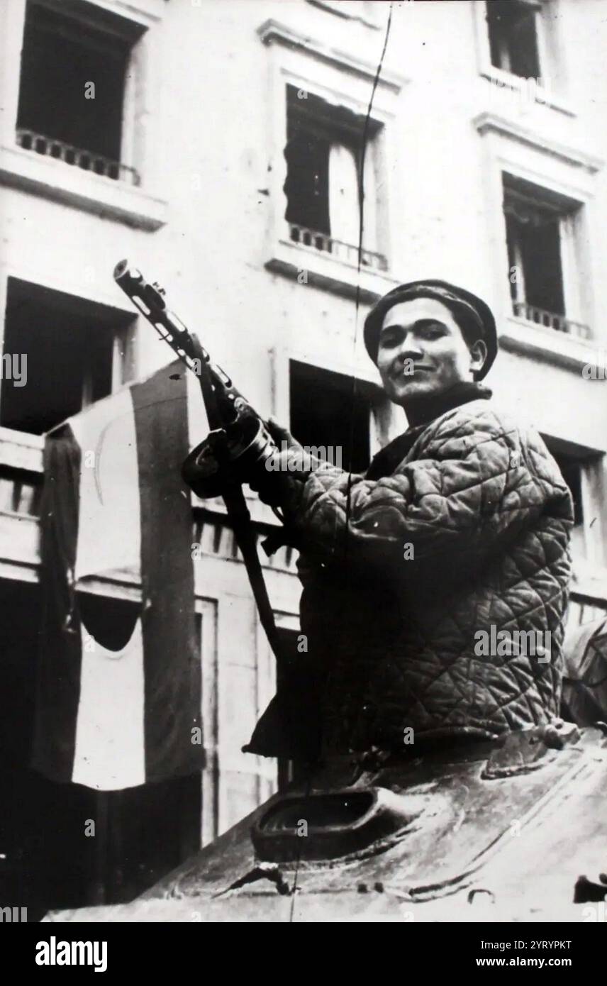 Budapest, Ungheria durante la rivolta ungherese del 1956 Foto Stock