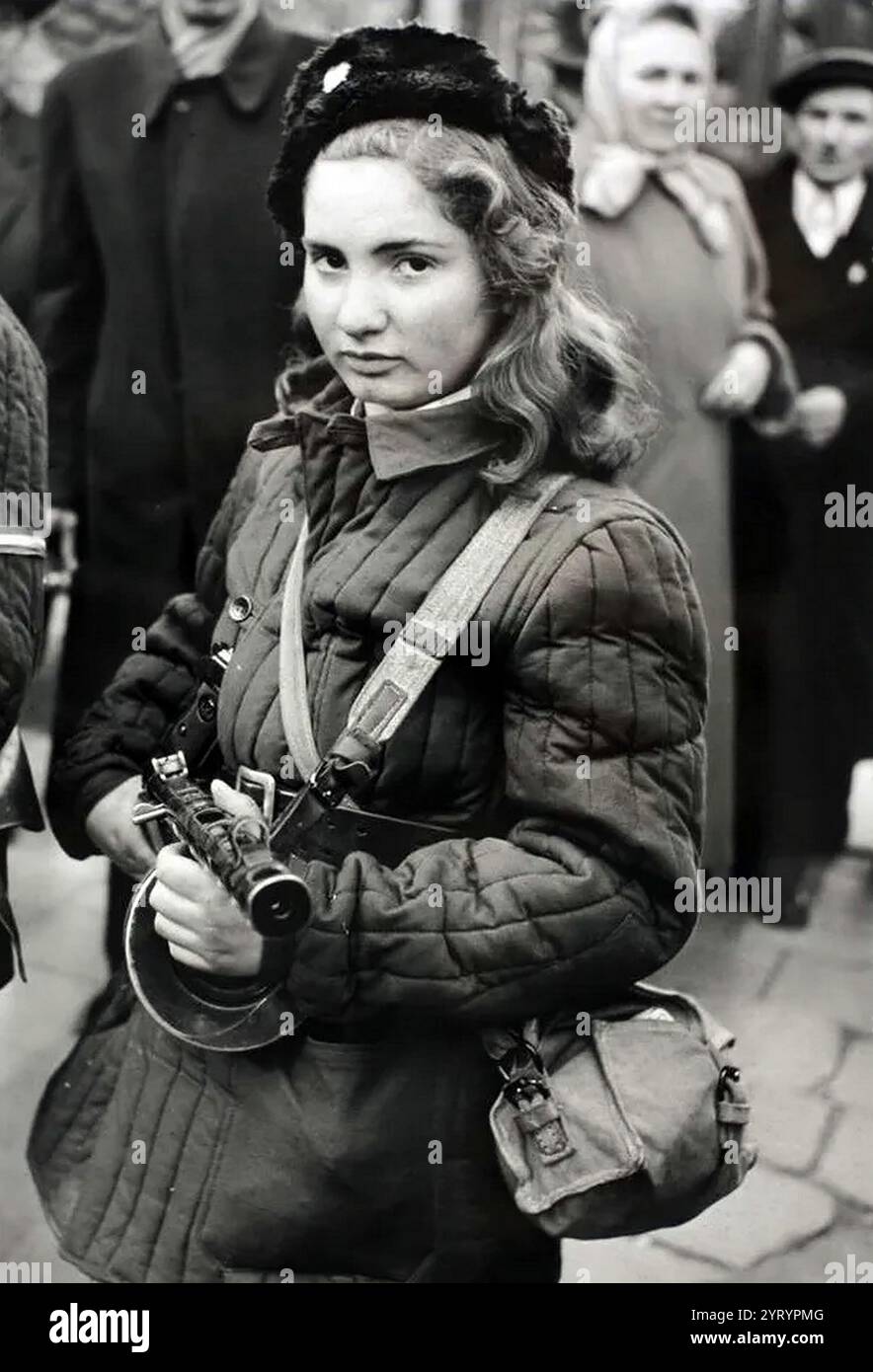 Budapest, Ungheria durante la rivolta ungherese del 1956 Foto Stock
