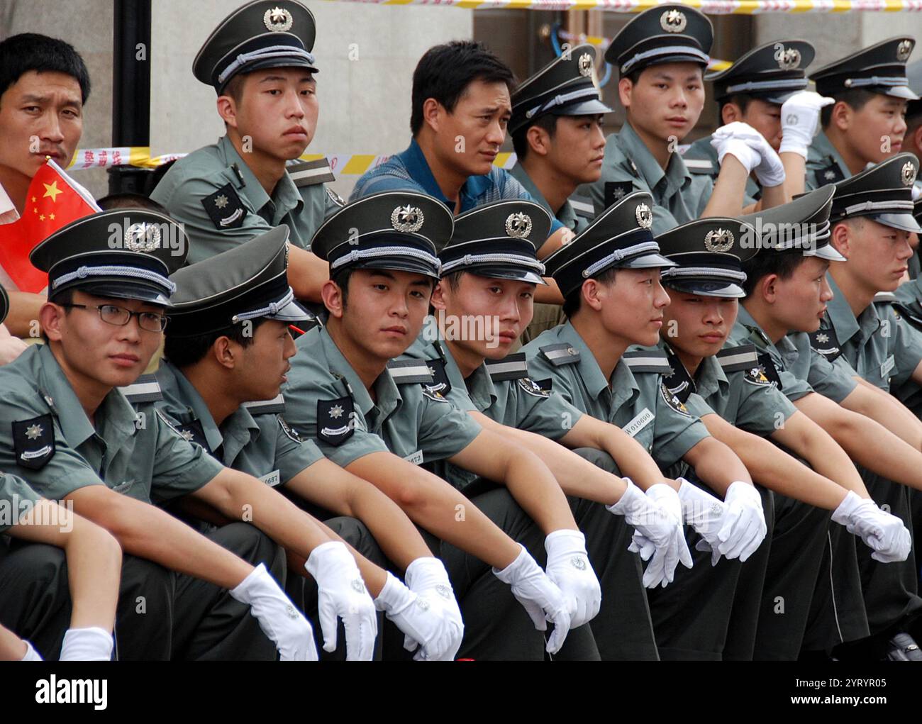 Cadetti della polizia cinese, Pechino, Cina 2010 Foto Stock