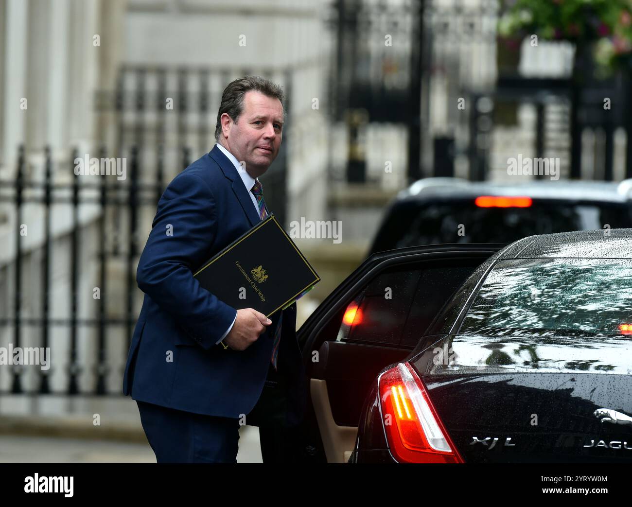 Mark Spencer, Chief Whip, arriva a Downing Street, Londra, in mezzo alla pandemia di coronavirus COVID-19. 8 luglio 2020 Foto Stock