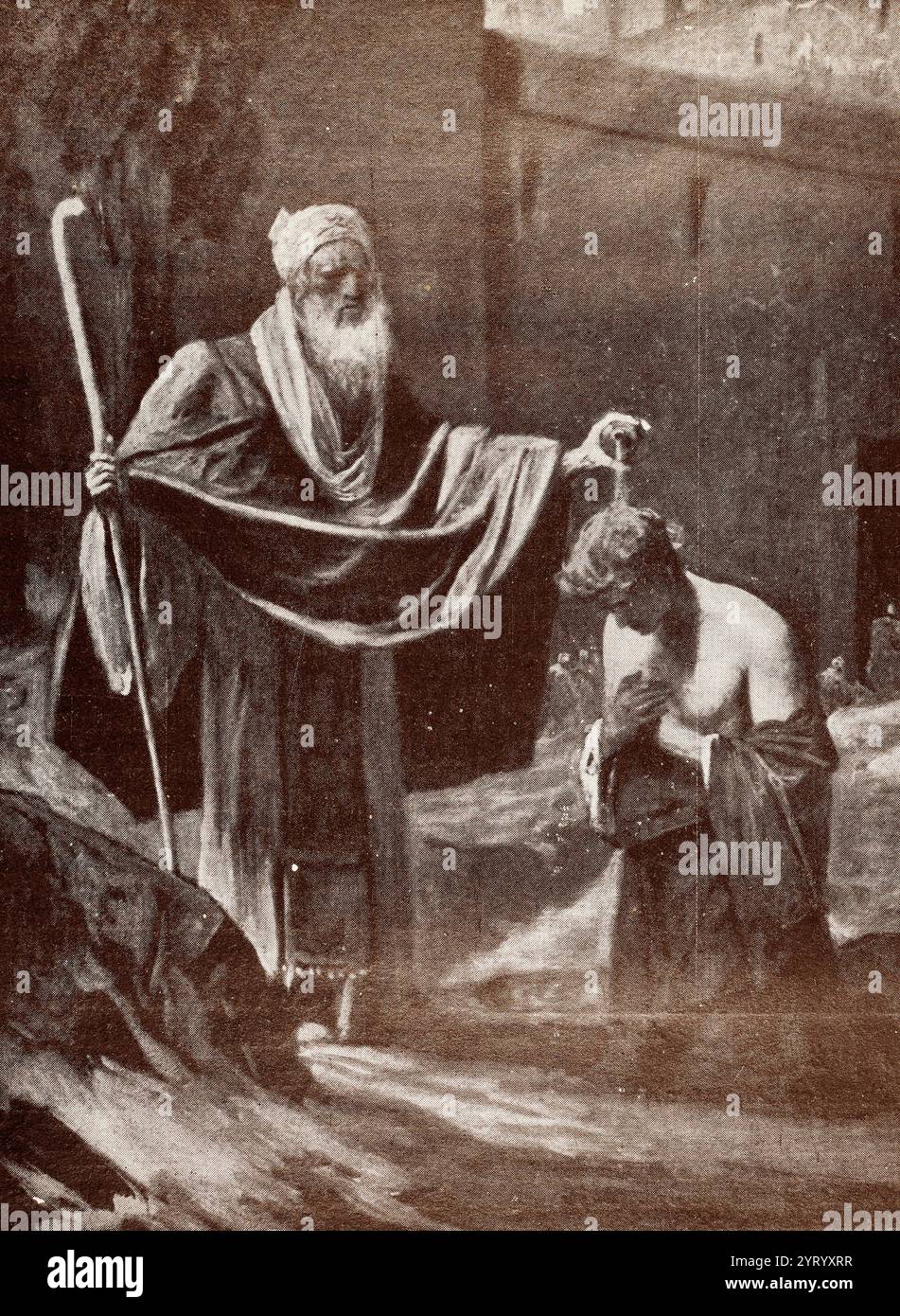 Samuel unge Saul, dipinto da J. J. Benjamin Constant Foto Stock
