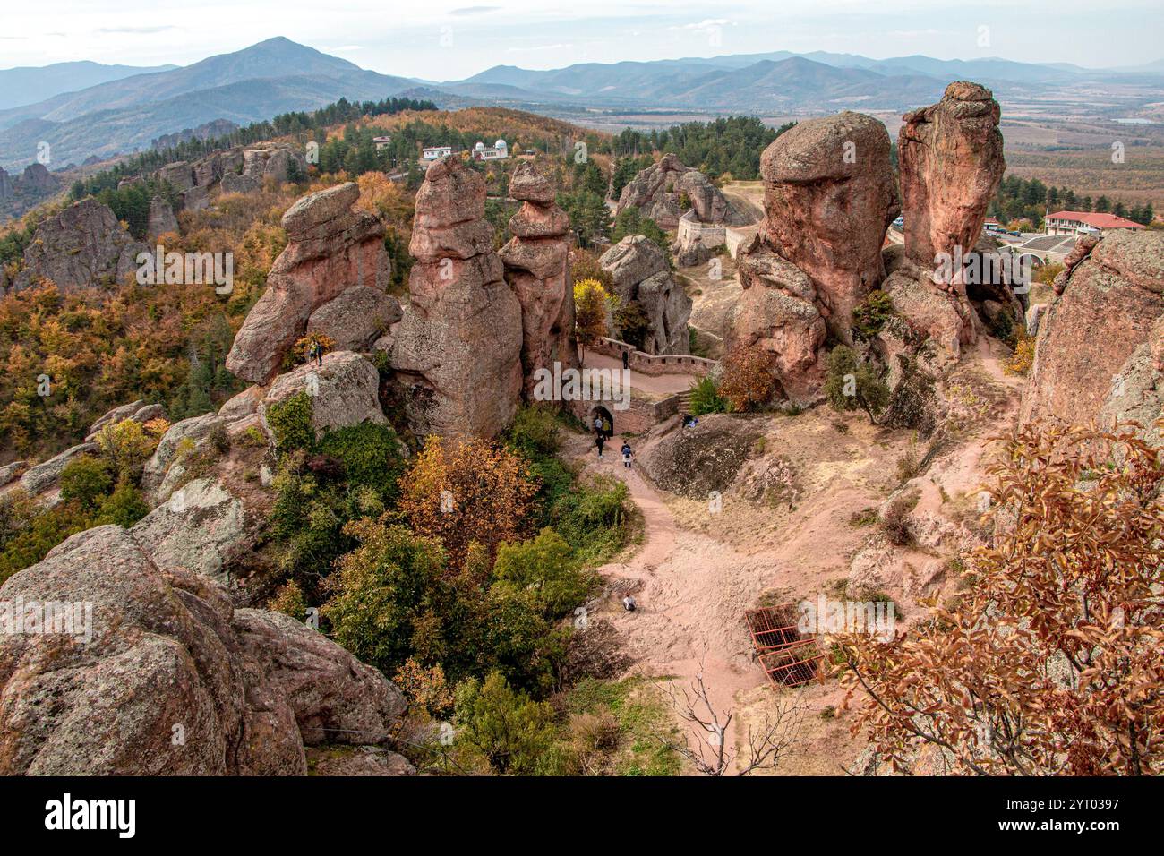 La fortezza di Belogradchik, il castello noto anche come Kaleto, è un'antica fortezza della città famosa per le sue formazioni rocciose uniche e impressionanti Foto Stock