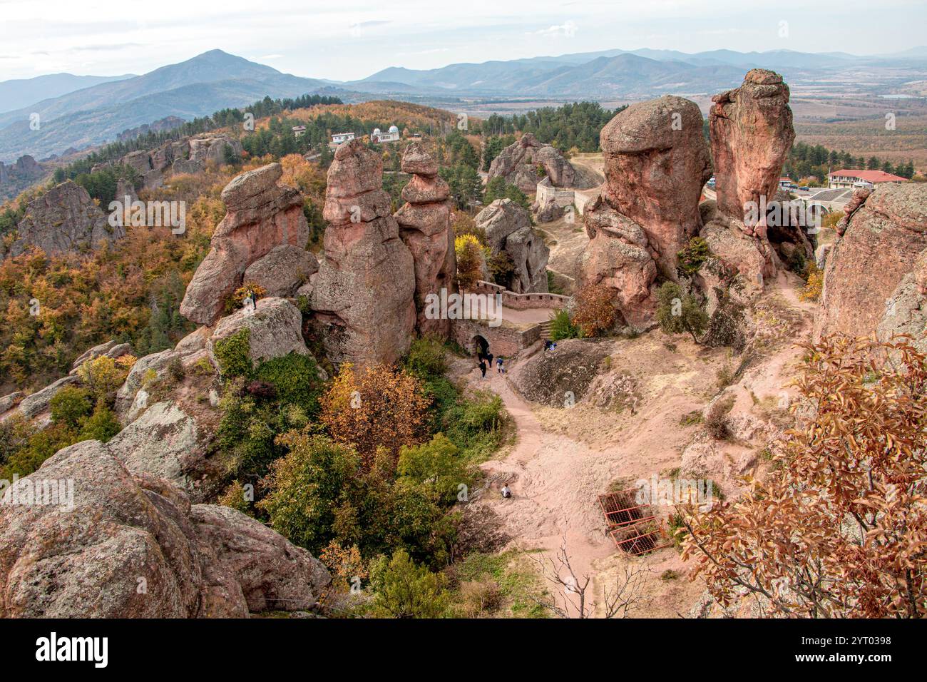 La fortezza di Belogradchik, il castello noto anche come Kaleto, è un'antica fortezza della città famosa per le sue formazioni rocciose uniche e impressionanti Foto Stock