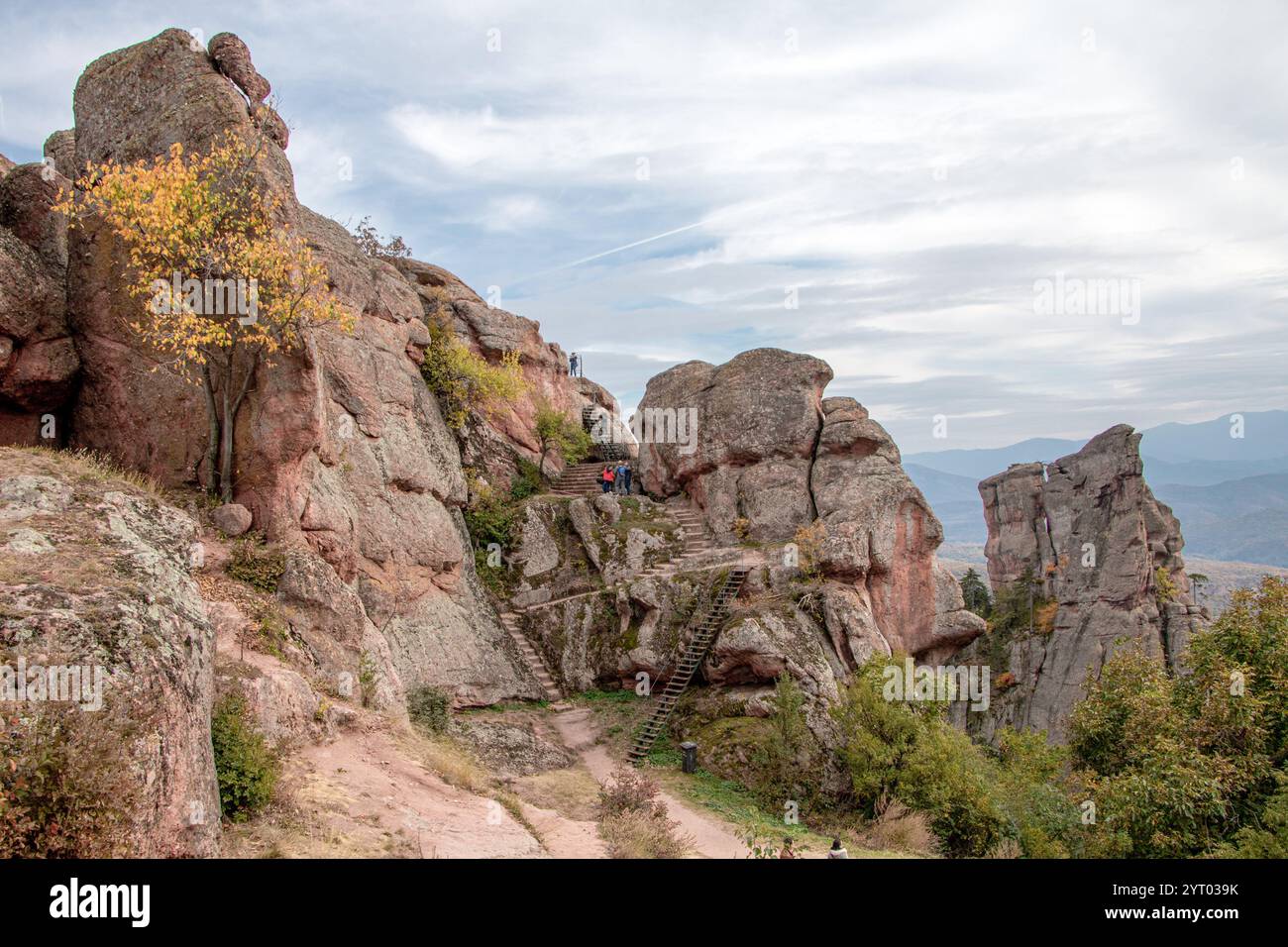 La fortezza di Belogradchik, il castello noto anche come Kaleto, è un'antica fortezza della città famosa per le sue formazioni rocciose uniche e impressionanti Foto Stock