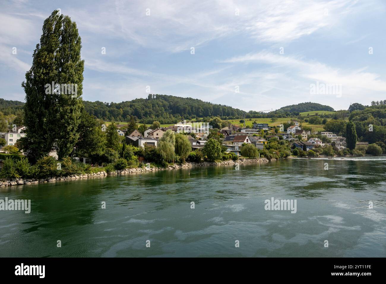 Sciaffusa sul fiume Reno in Svizzera Foto Stock