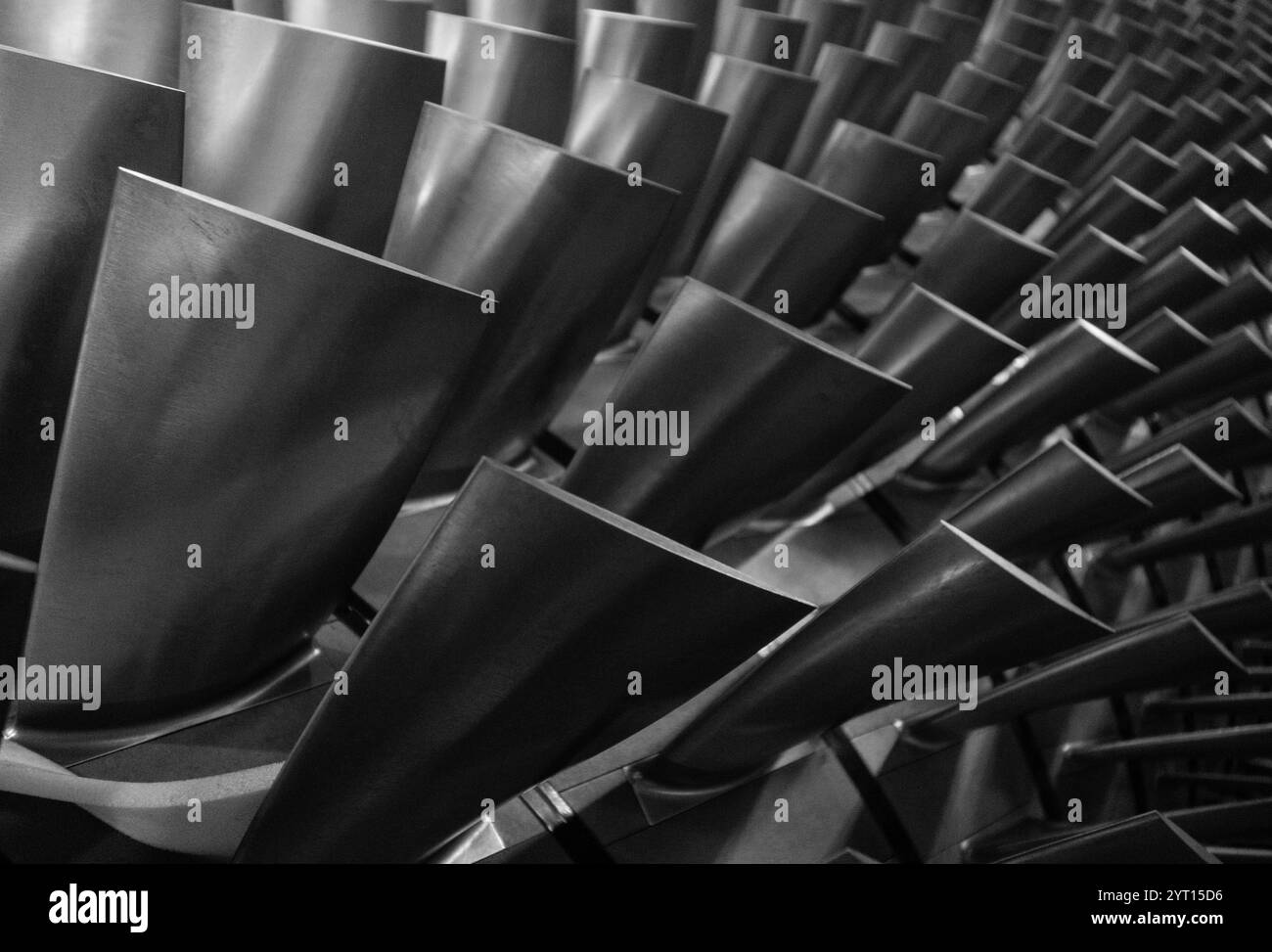 Lame per turbine a gas Foto Stock