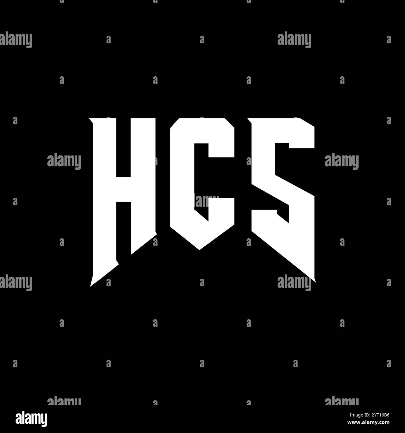 Logo HCS Letter per l'azienda tecnologica. Combinazione di colori bianco e nero con logo HCS. Logo HCS, vettore HCS, design HCS, icona HCS, HCS alph Illustrazione Vettoriale
