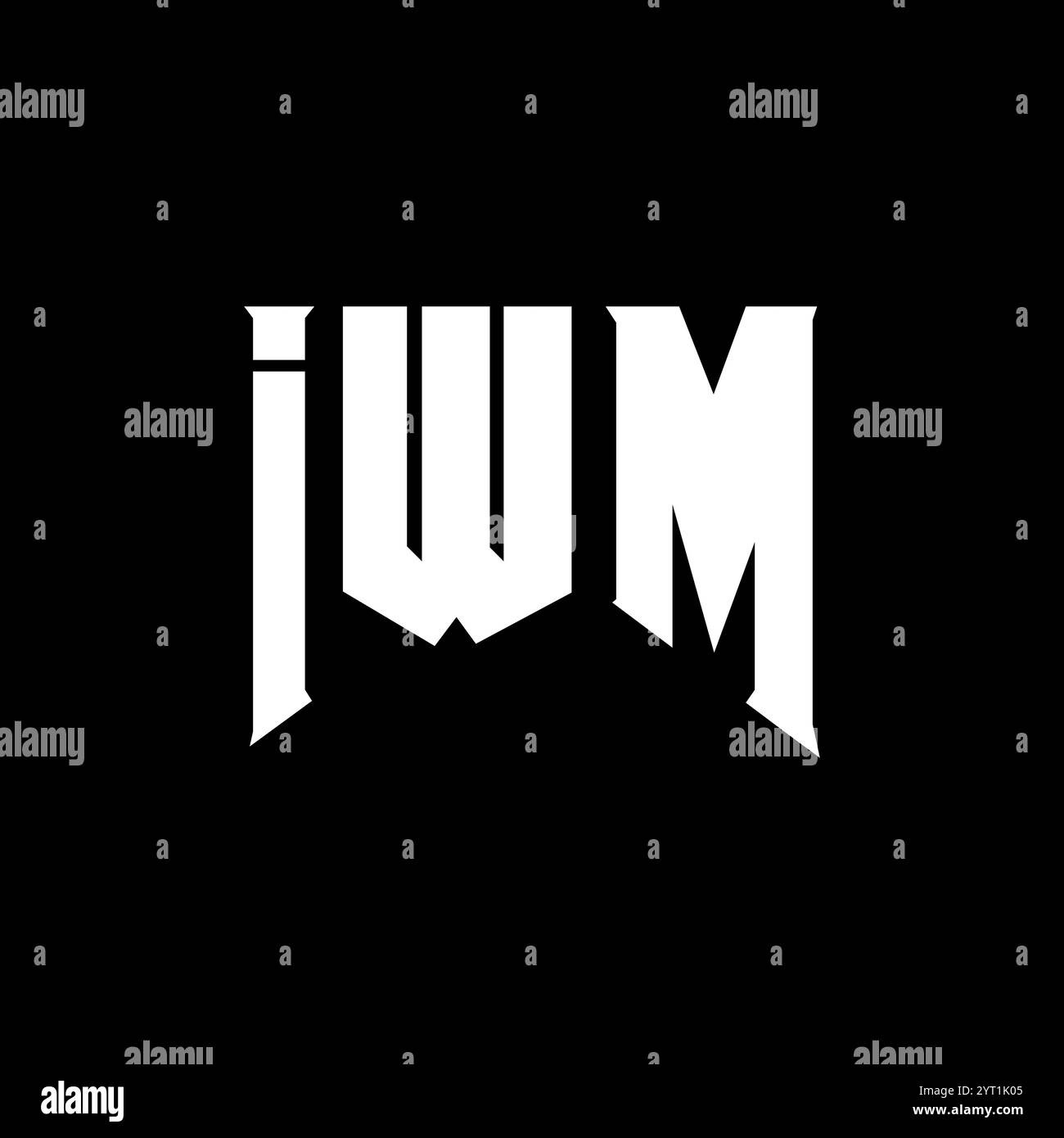 Design del logo IWM Letter per l'azienda tecnologica. Combinazione di colori bianco e nero con logo IWM. Logo IWM, vettore IWM, design IWM, icona IWM, IWM alph Illustrazione Vettoriale