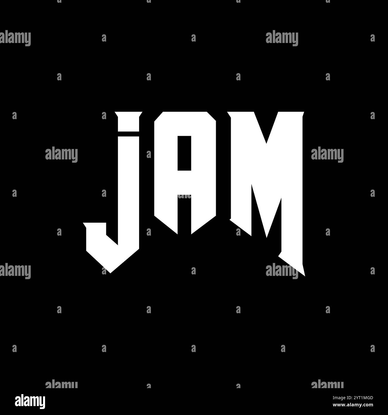 Design del logo delle lettere DI INCEPPAMENTO per l'azienda tecnologica. Combinazione di colori bianco e nero con logo JAM. Logo, vettore di INCEPPAMENTO, design dell'INCEPPAMENTO, icona di INCEPPAMENTO, alph Illustrazione Vettoriale